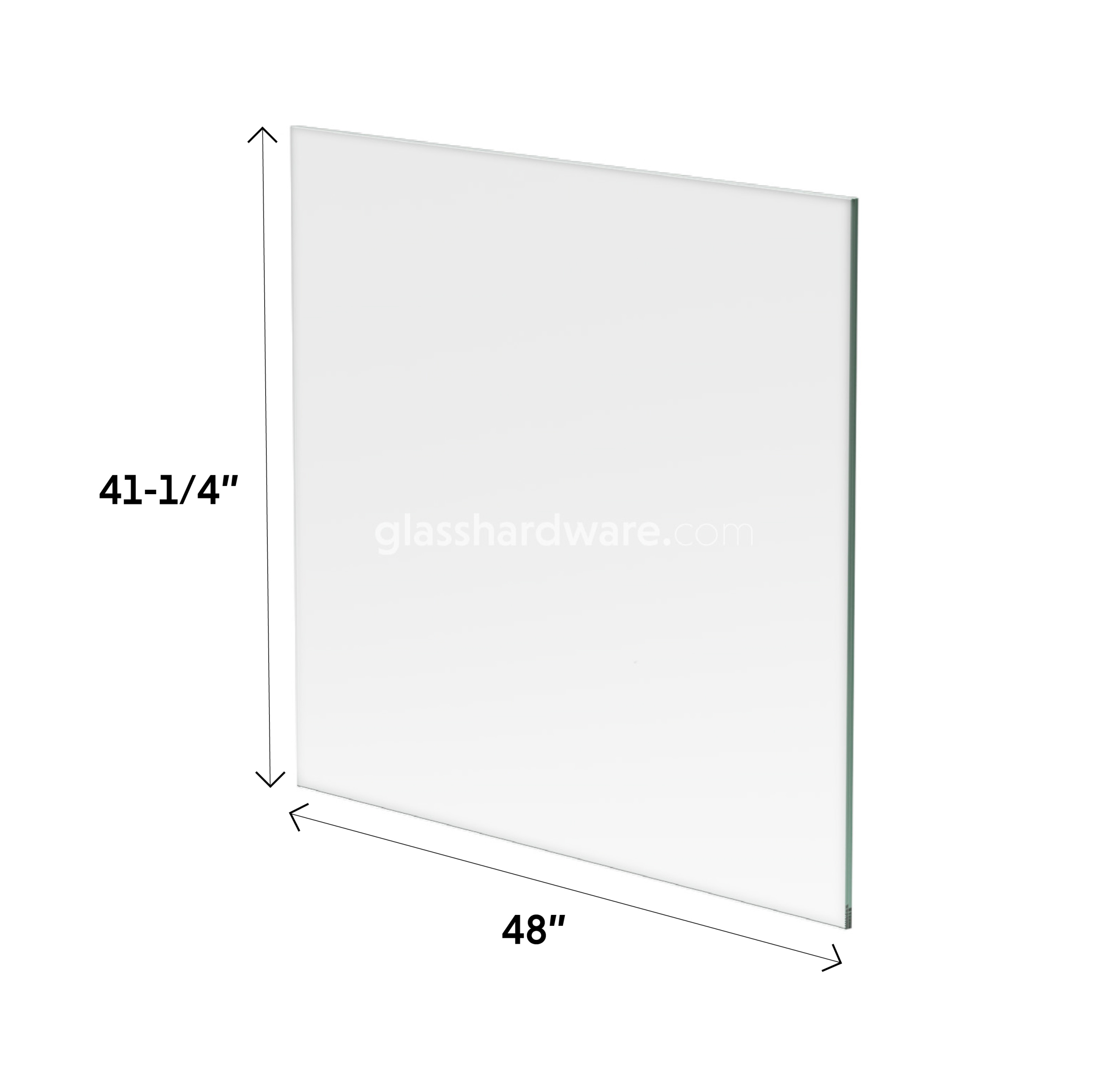 13/16" SGP Clear Laminated-Tempered Glass - 48" x 41-1/4"