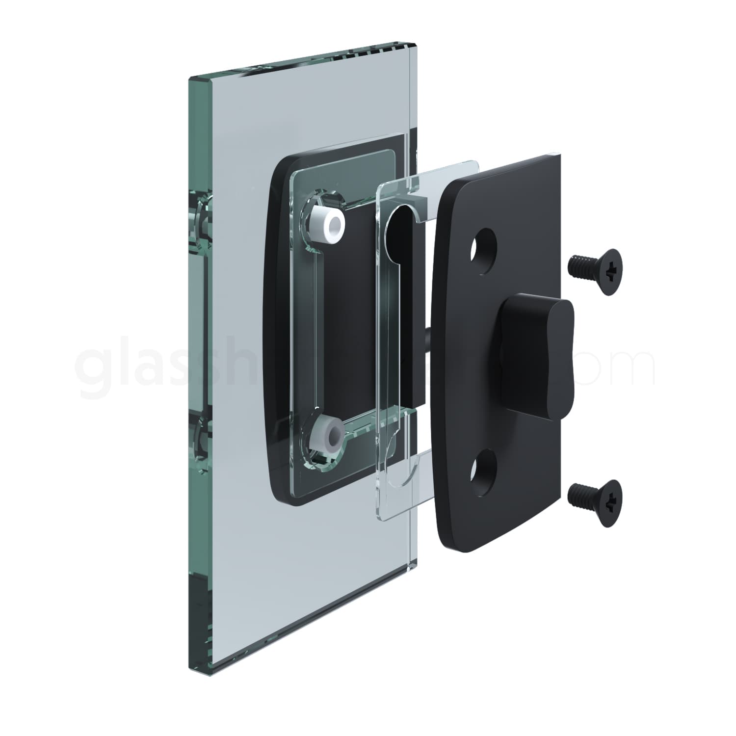 Glass Door Lock with Indicator - Matte Black - Image 6