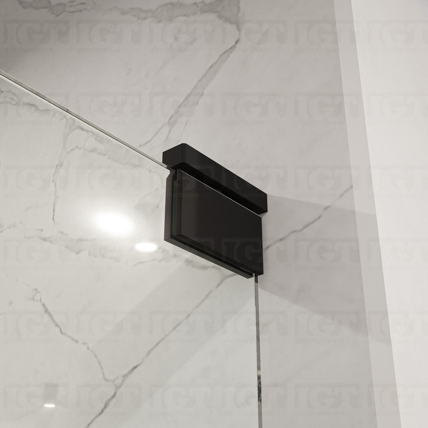 Right or Left Side Offset Wall Mount Pivot Hinge - Matte Black - Image 4