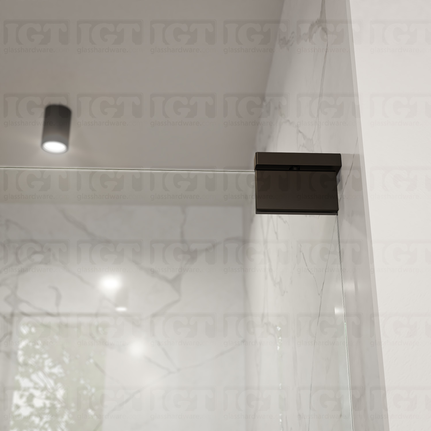 Right or Left Side Offset Wall Mount Pivot Hinge - Oil Rubbed Bronze - Image 5