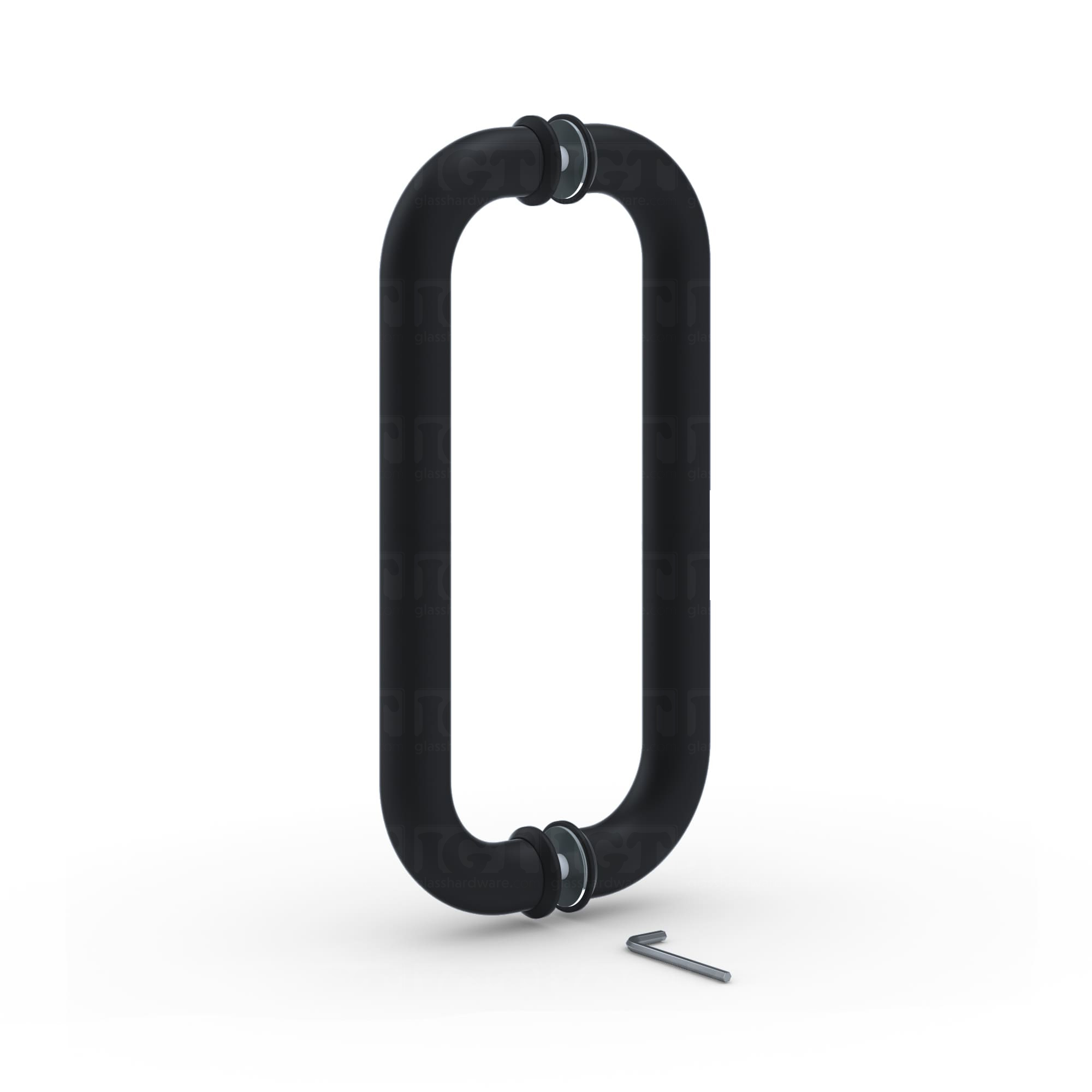 The 12-inch Back-to-Back Tubular Pull Handle in Matte Black.