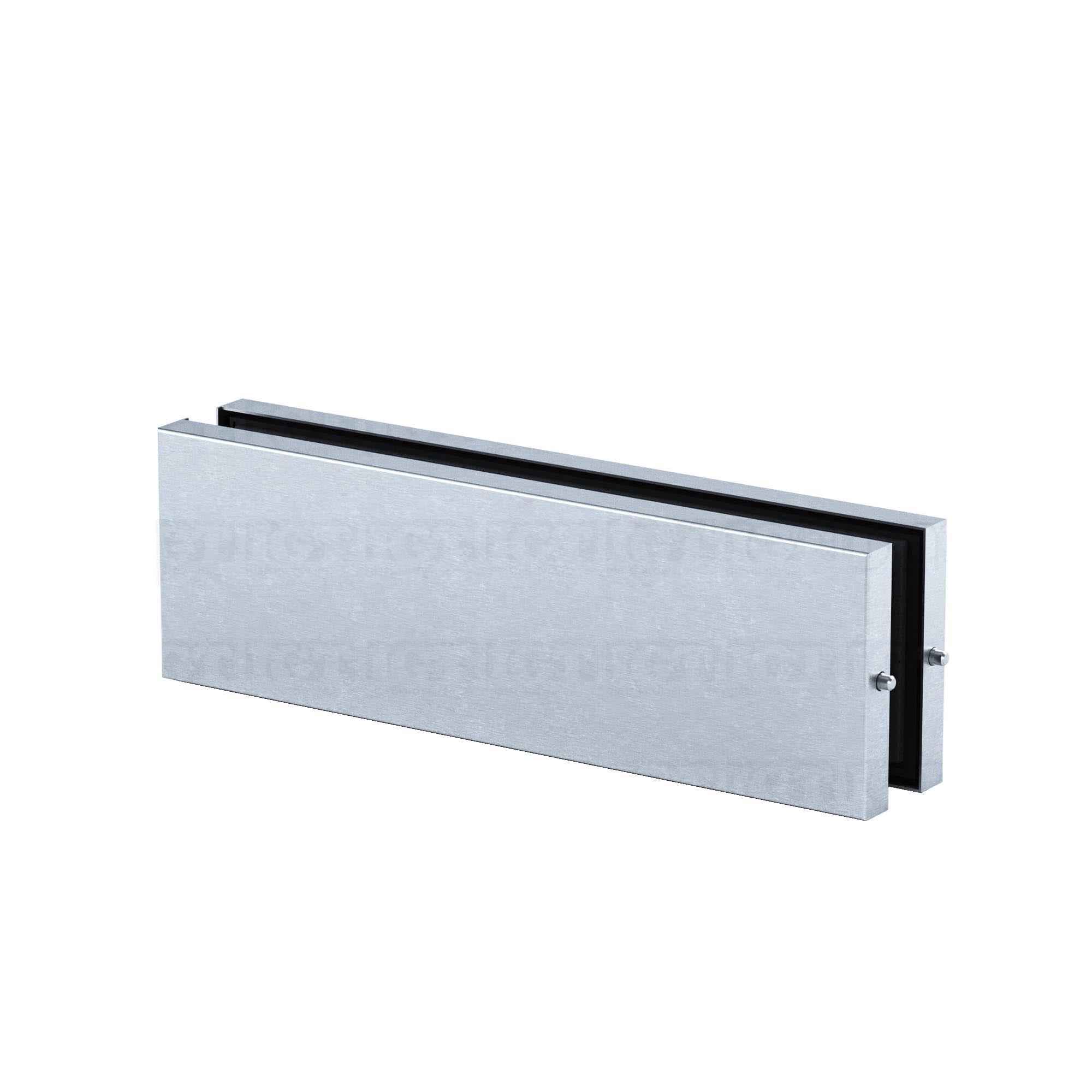 Bottom Patch Fitting - Brushed Stainless