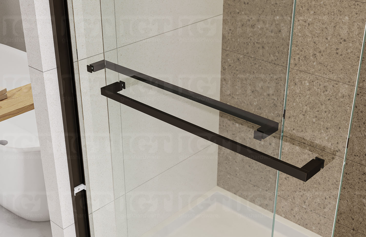 72"W x 80"H Bypass Sliding System - Oil Rubbed Bronze - Image 3