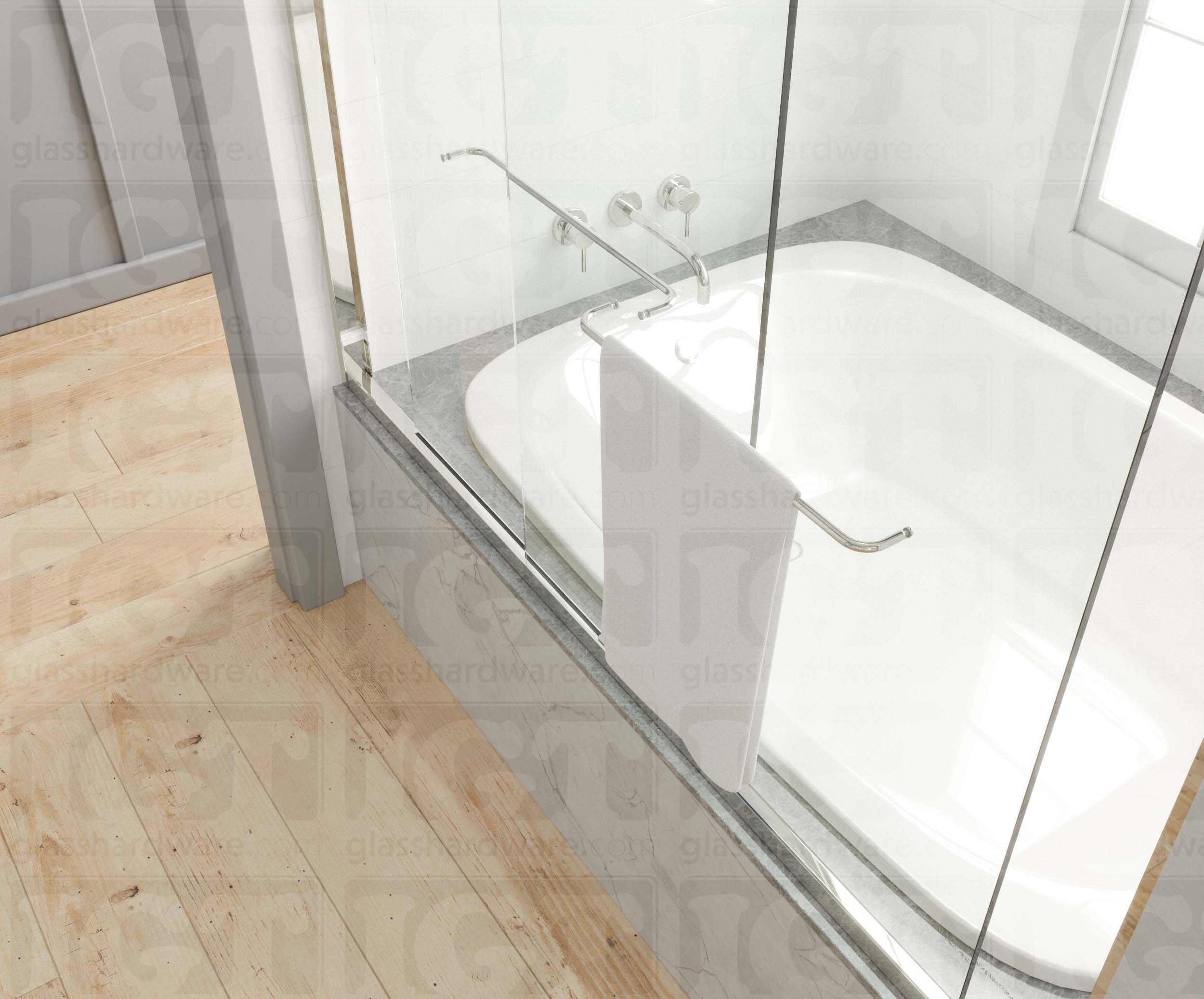 18" Round Towel Bar for Bypass System - Chrome Polished - Image 5
