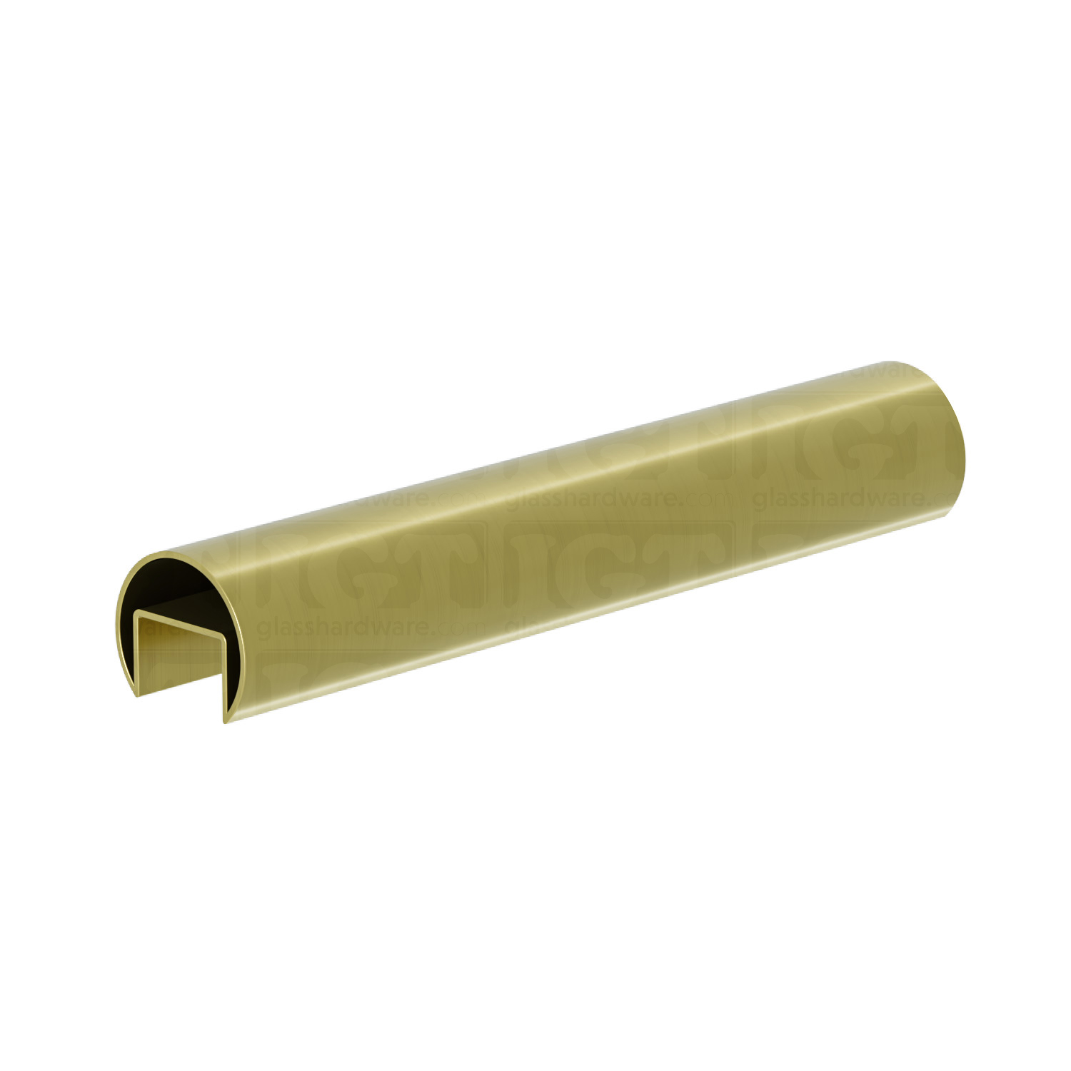 An image of the 120" Round Cap Rail in Gold Brushed.