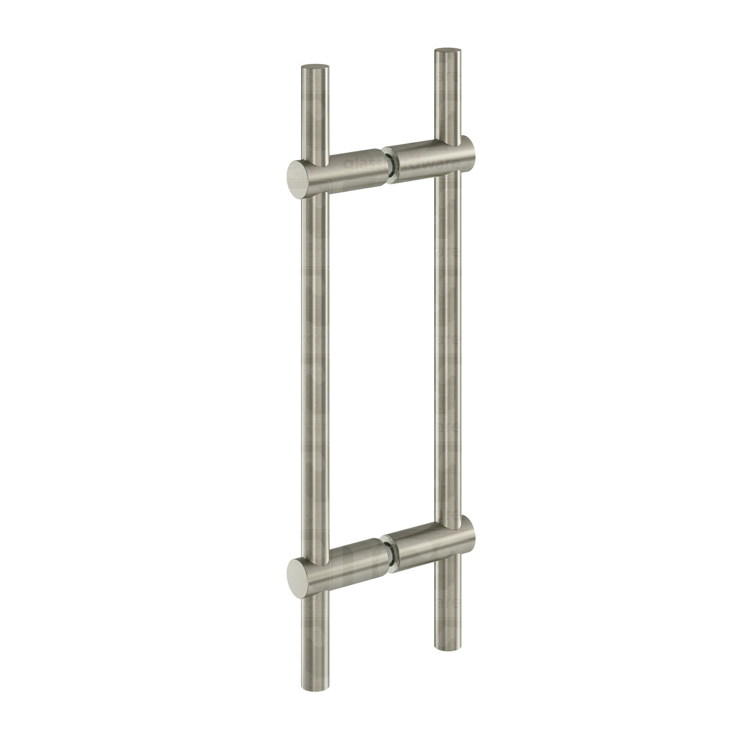 The 16" Round Adjustable Ladder Handle in Brushed Nickel.