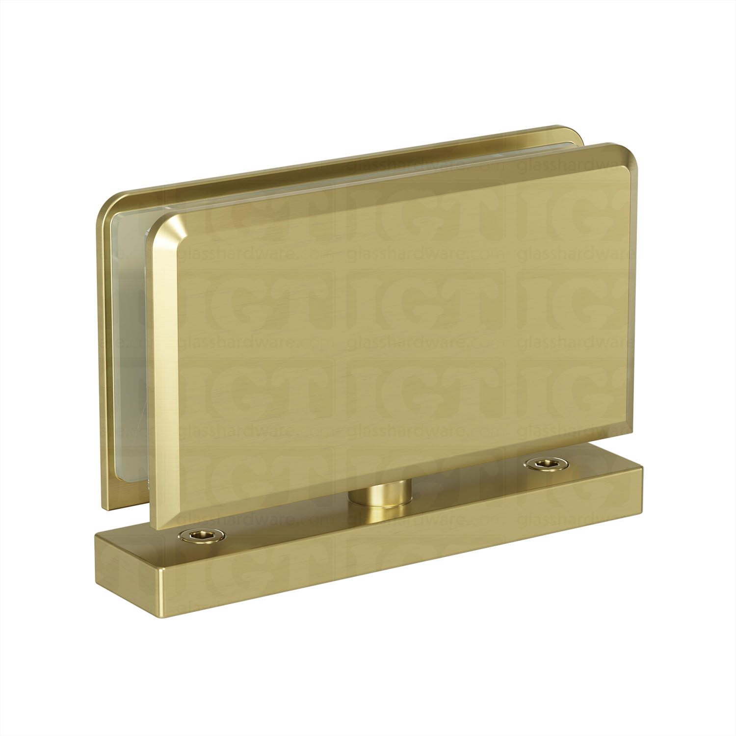 The Top and Bottom Bilboa Pivot Hinge in Gold Brushed.