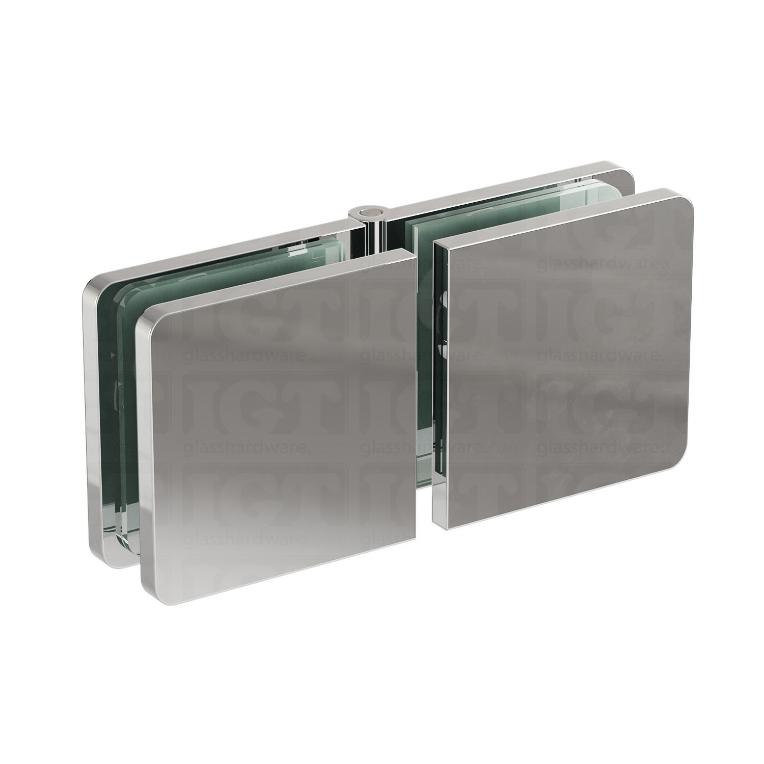 The Glass-to-Glass Adjustable Clamp in Chrome Polished.