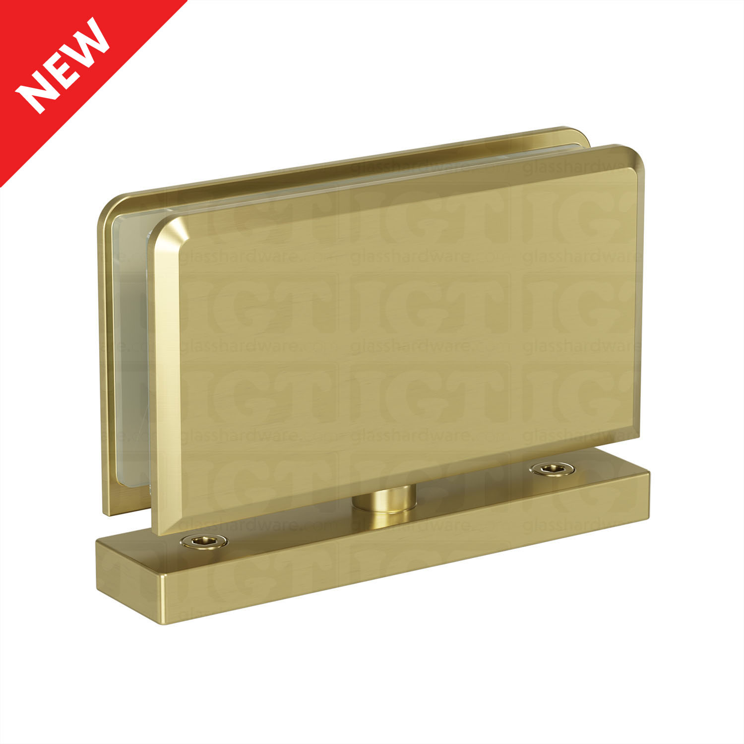 The Top and Bottom Bilboa Pivot Hinge in Gold Brushed.