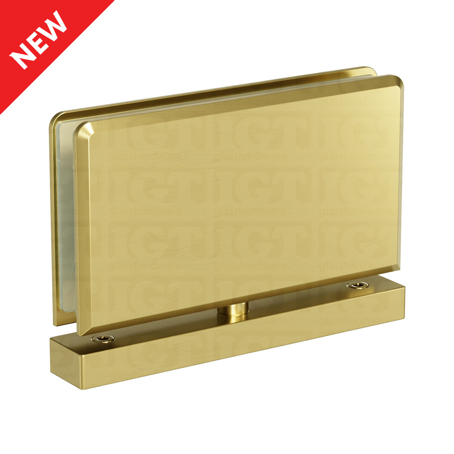 The Heavy Duty Top and Bottom Bilboa Pivot Hinge in Gold Brushed.