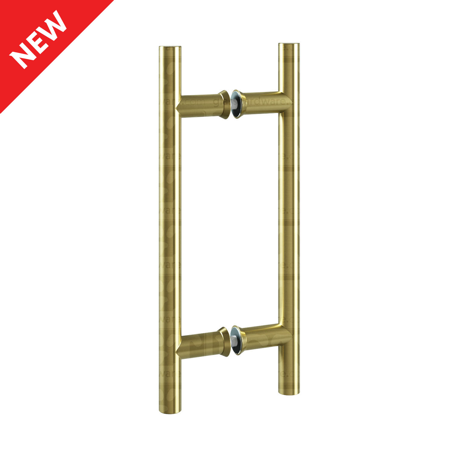 The 8" Center-to-Center Round Ladder Handle in Gold Brushed.