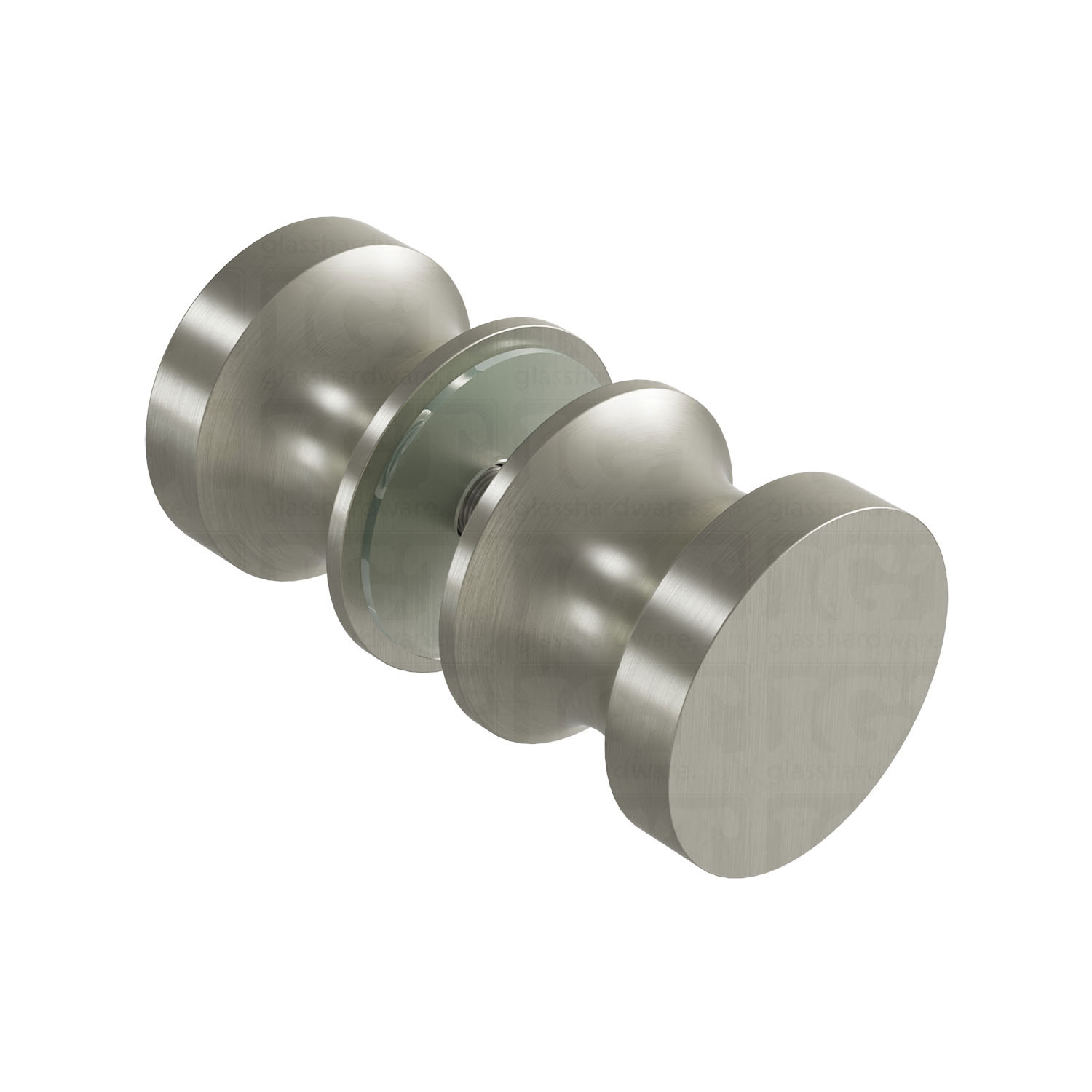 The European Style Back-to-Back Door Knob in Brushed Nickel.