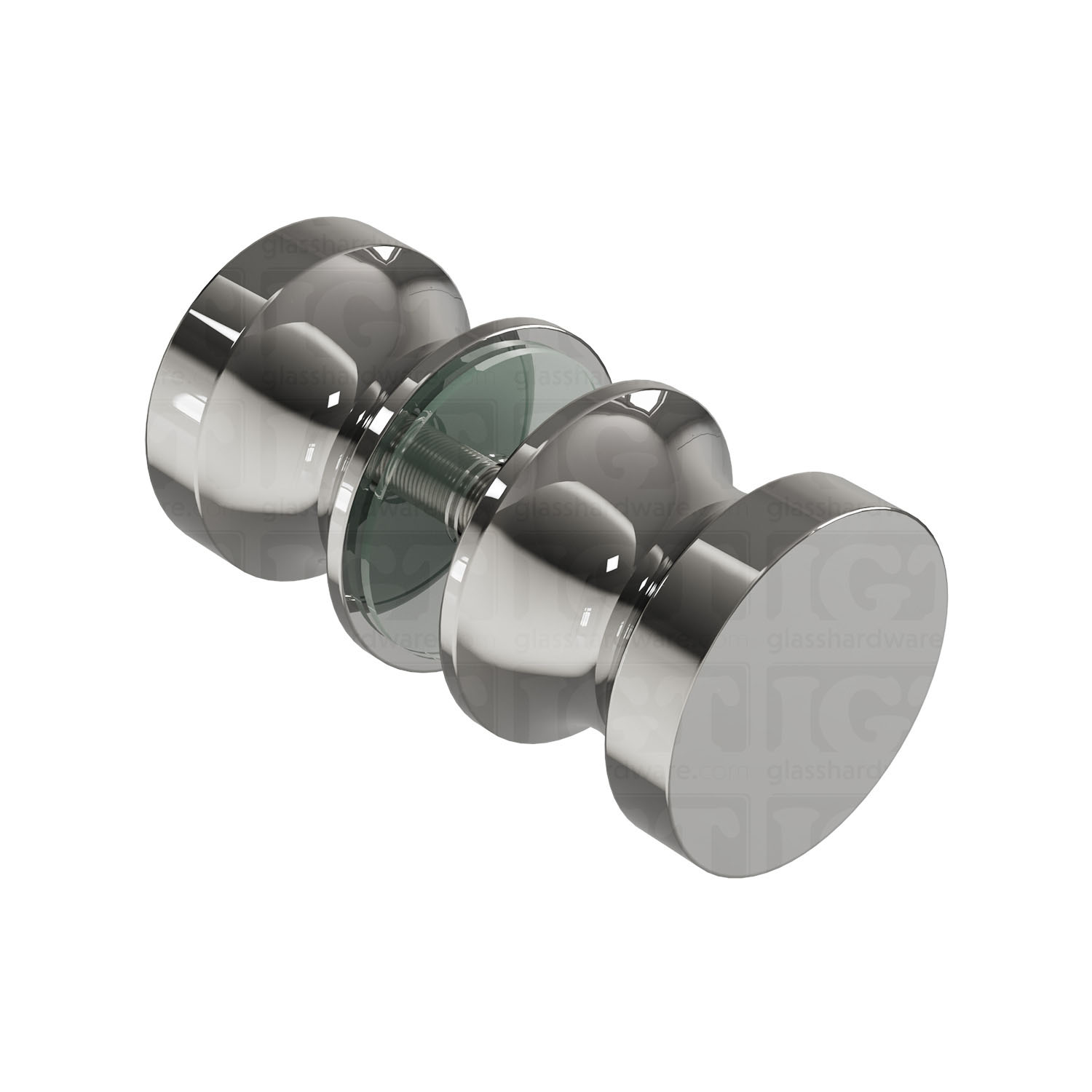 The European Style Back-to-Back Door Knob in Chrome Polished.