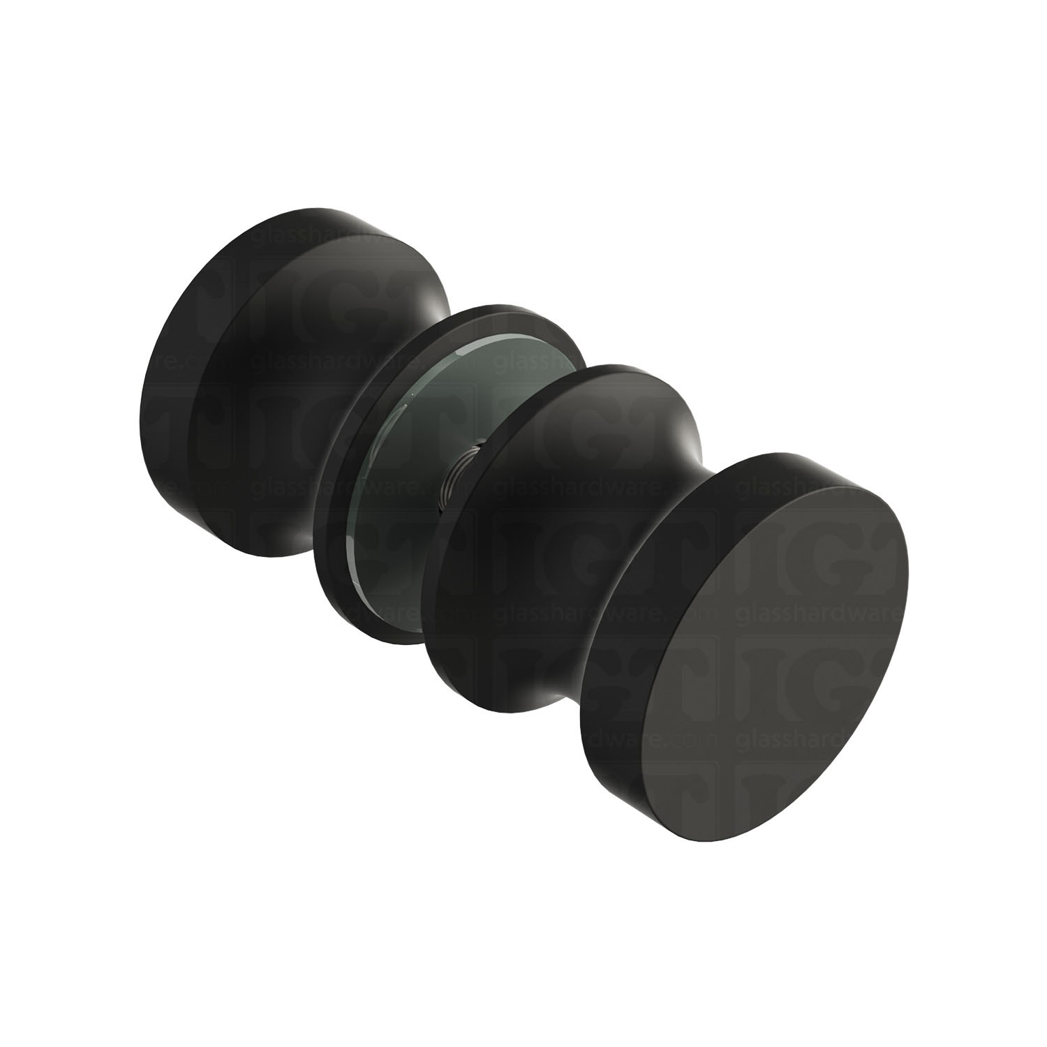 The European Style Back-to-Back Door Knob in Matte Black.