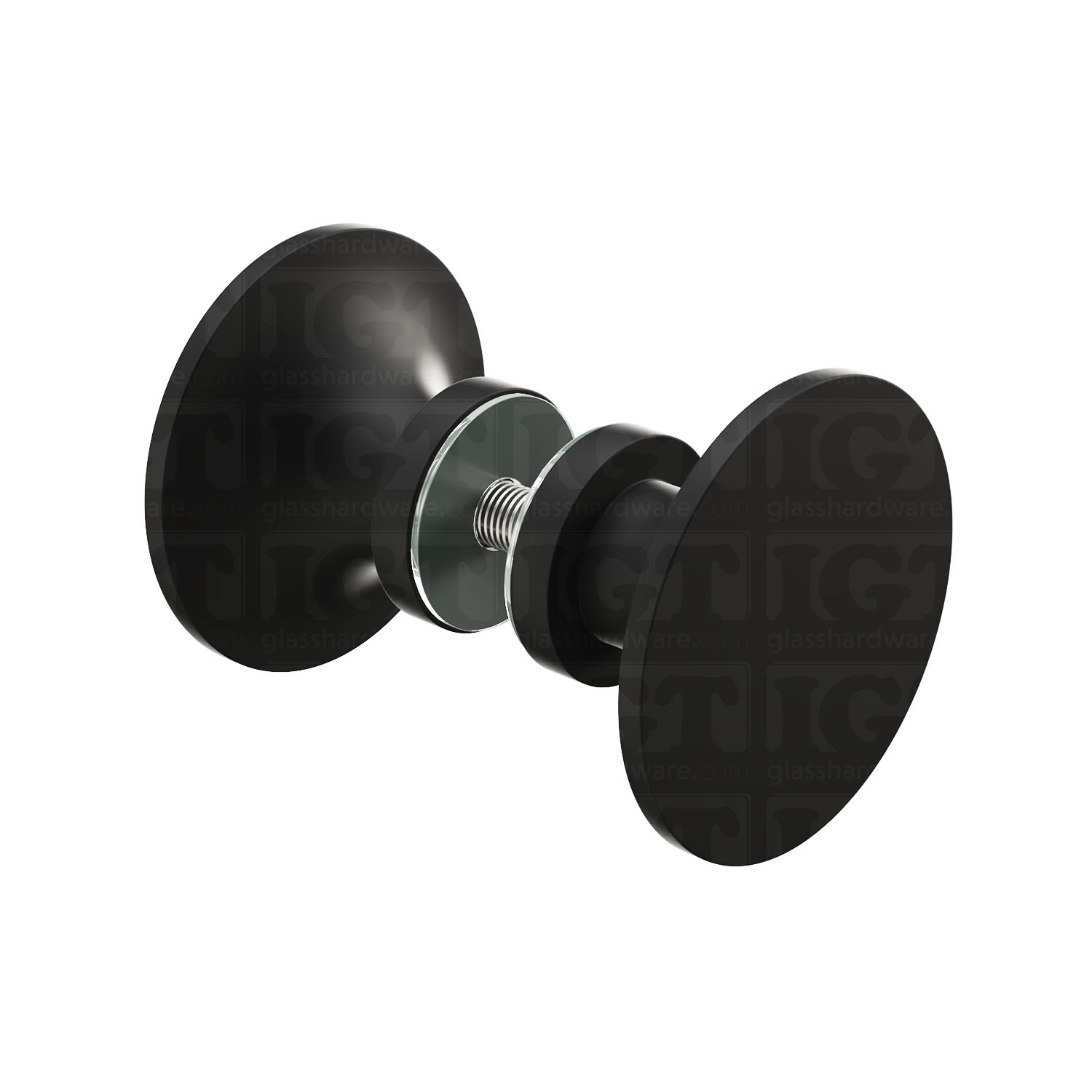 The Traditional Style Back-to-Back Door Knob in Matte Black.