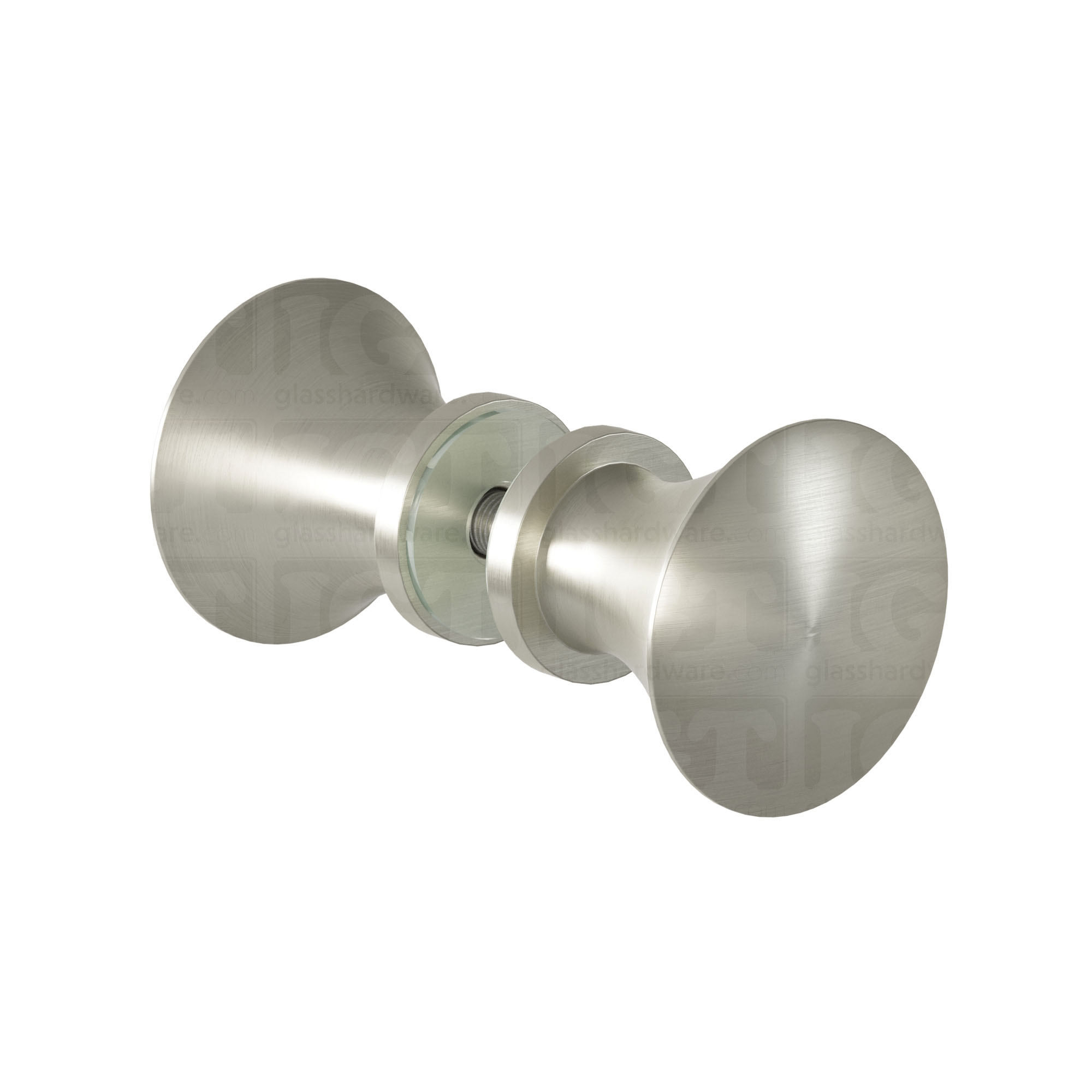 The Junior Traditional Back-to-Back Door Knob in Brushed Nickel.