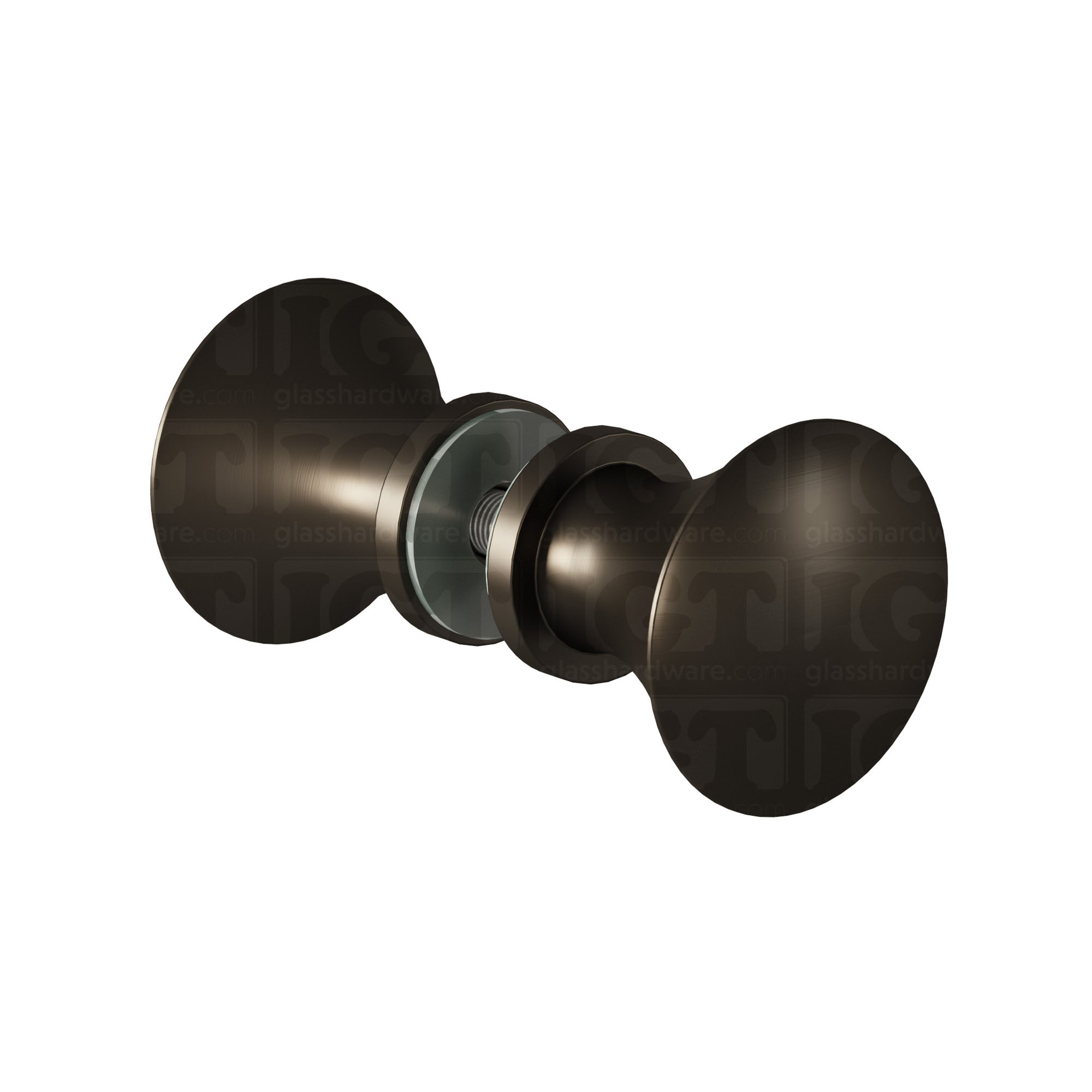 The Junior Traditional Back-to-Back Door Knob in Oil Rubbed Bronze.