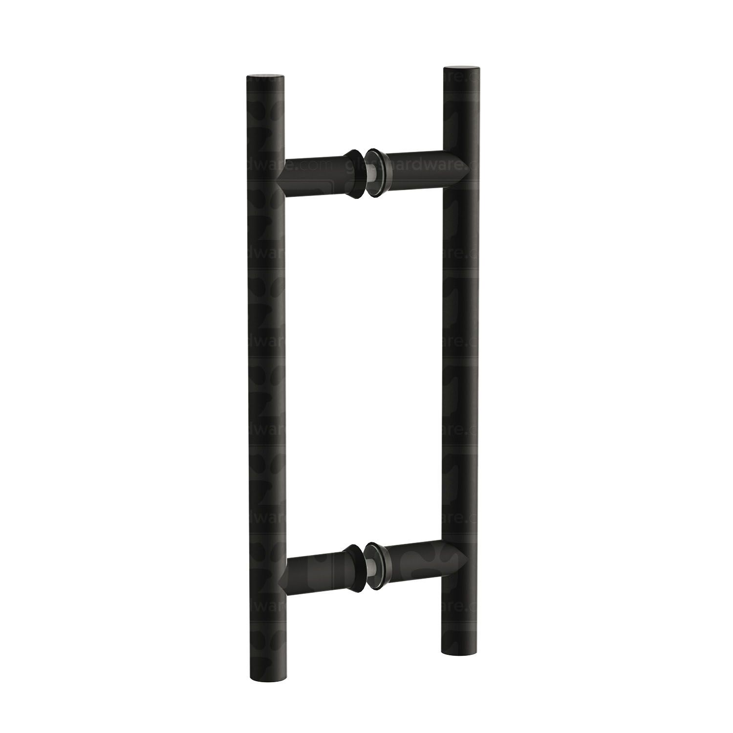 The 8" Center-to-Center Round Ladder Handle in Matte Black.