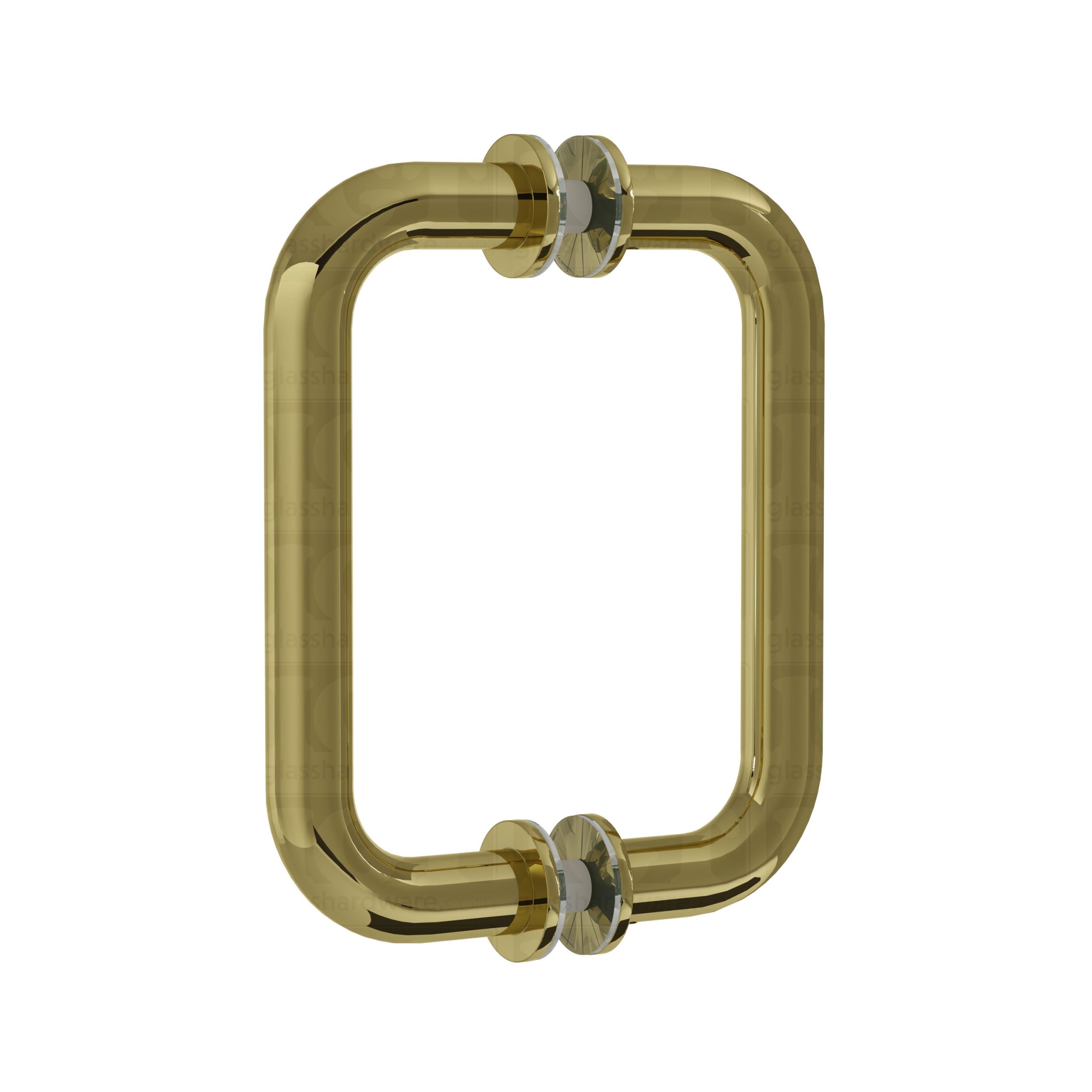 The 6" Round Pull Handle in Polished Brass