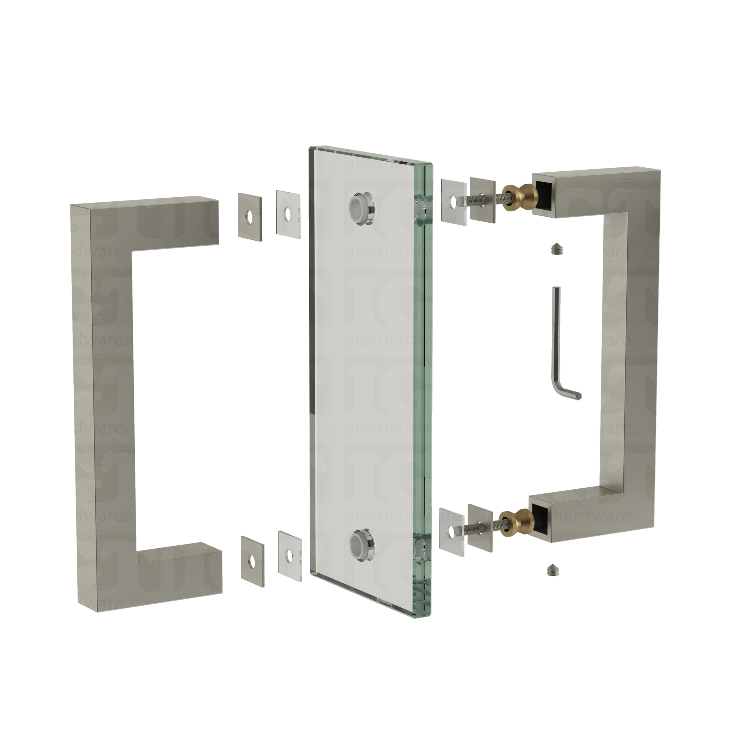 6" Square Pull Handle - Brushed Nickel - Image 7