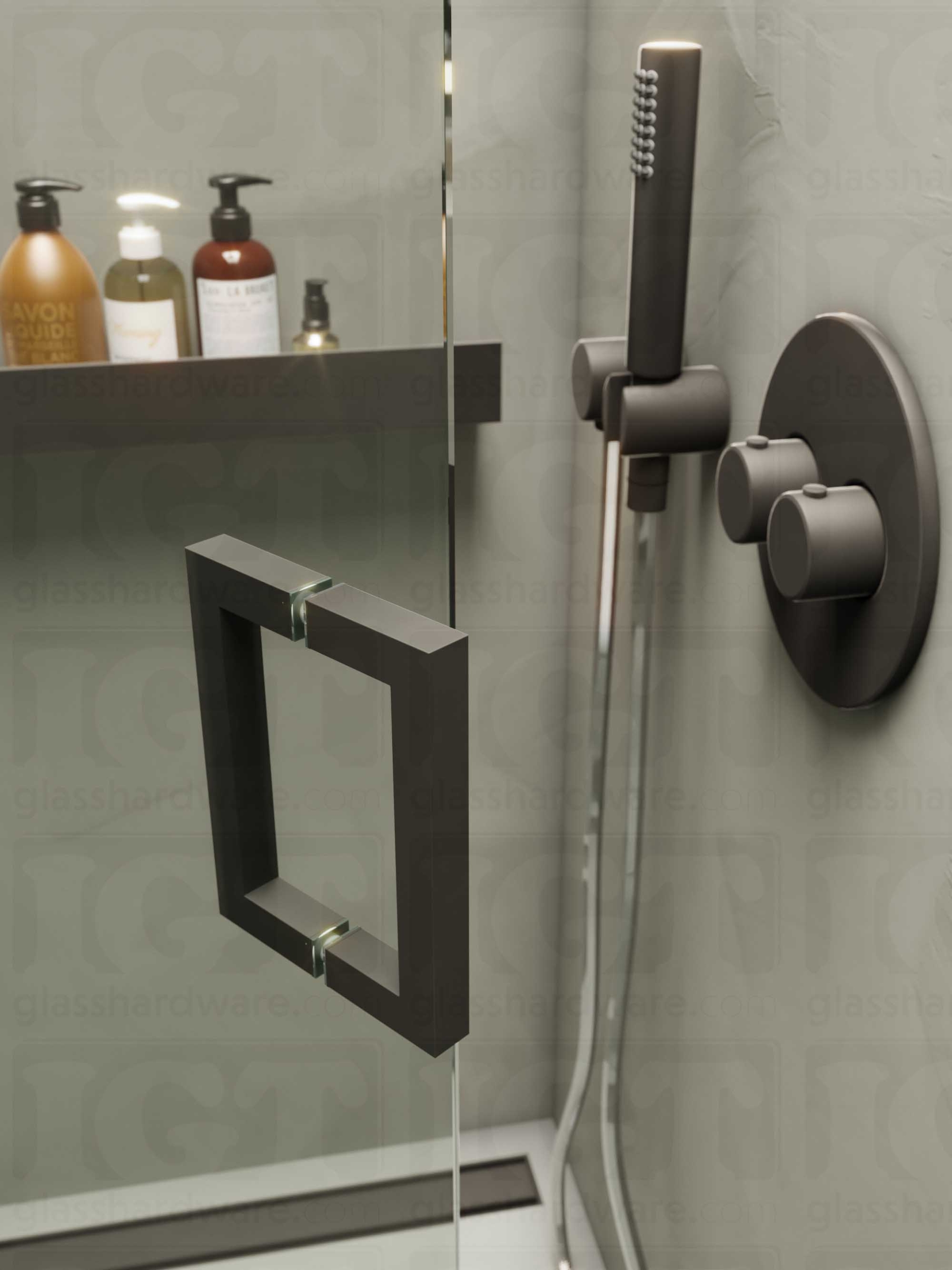 6" Square Pull Handle - Matte Black - Image 3