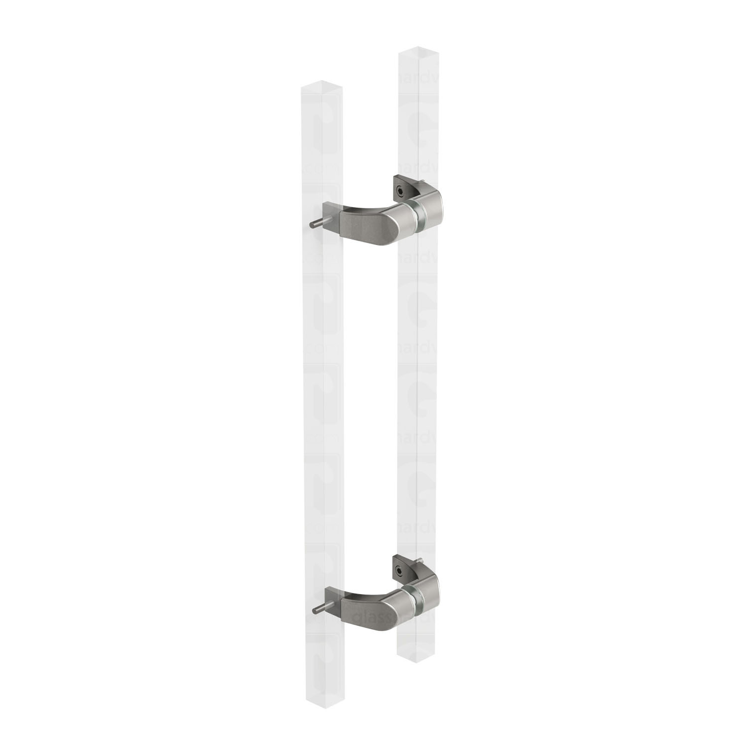 Offset Mount Posts for Square Commercial Ladder Handle - Brushed Stainless - Image 6