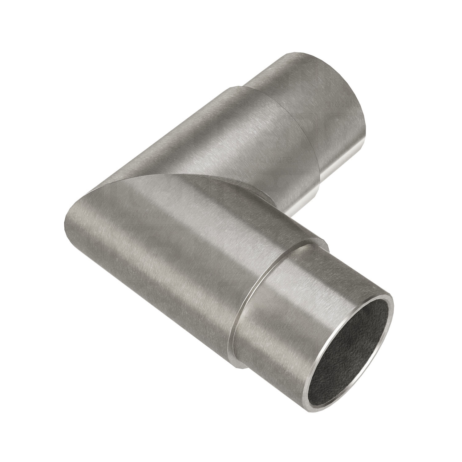 Round 90 Degree Elbow for Handrail - Brushed Stainless