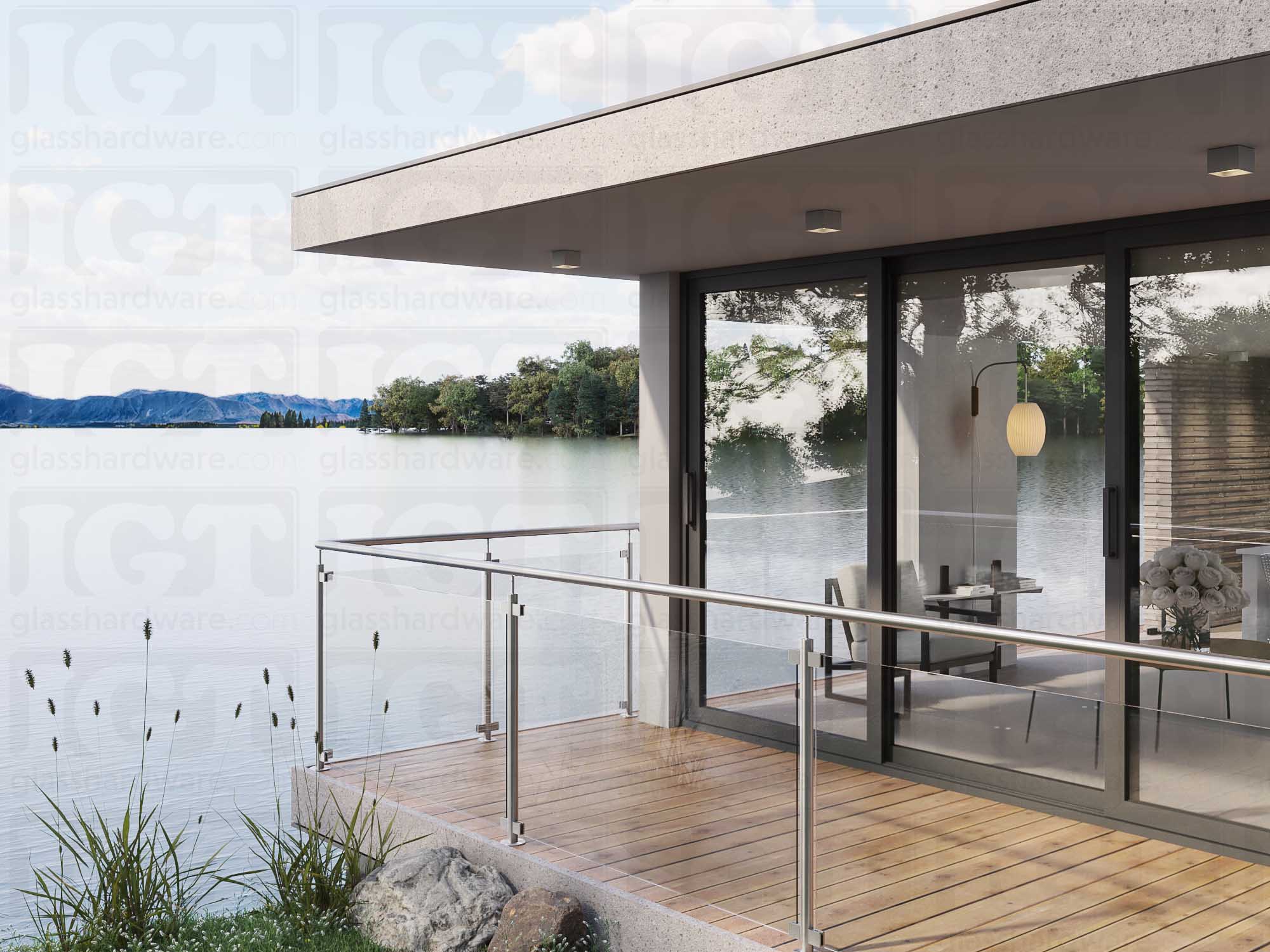 Round 90 Degree Elbow for Handrail - Brushed Stainless - Image 2
