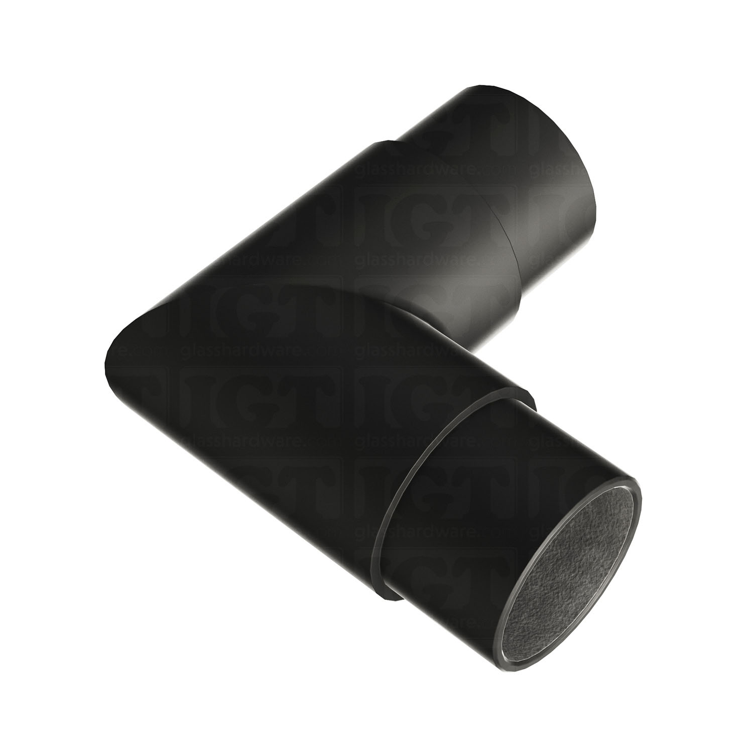 Round 90 Degree Elbow for Handrail - Matte Black