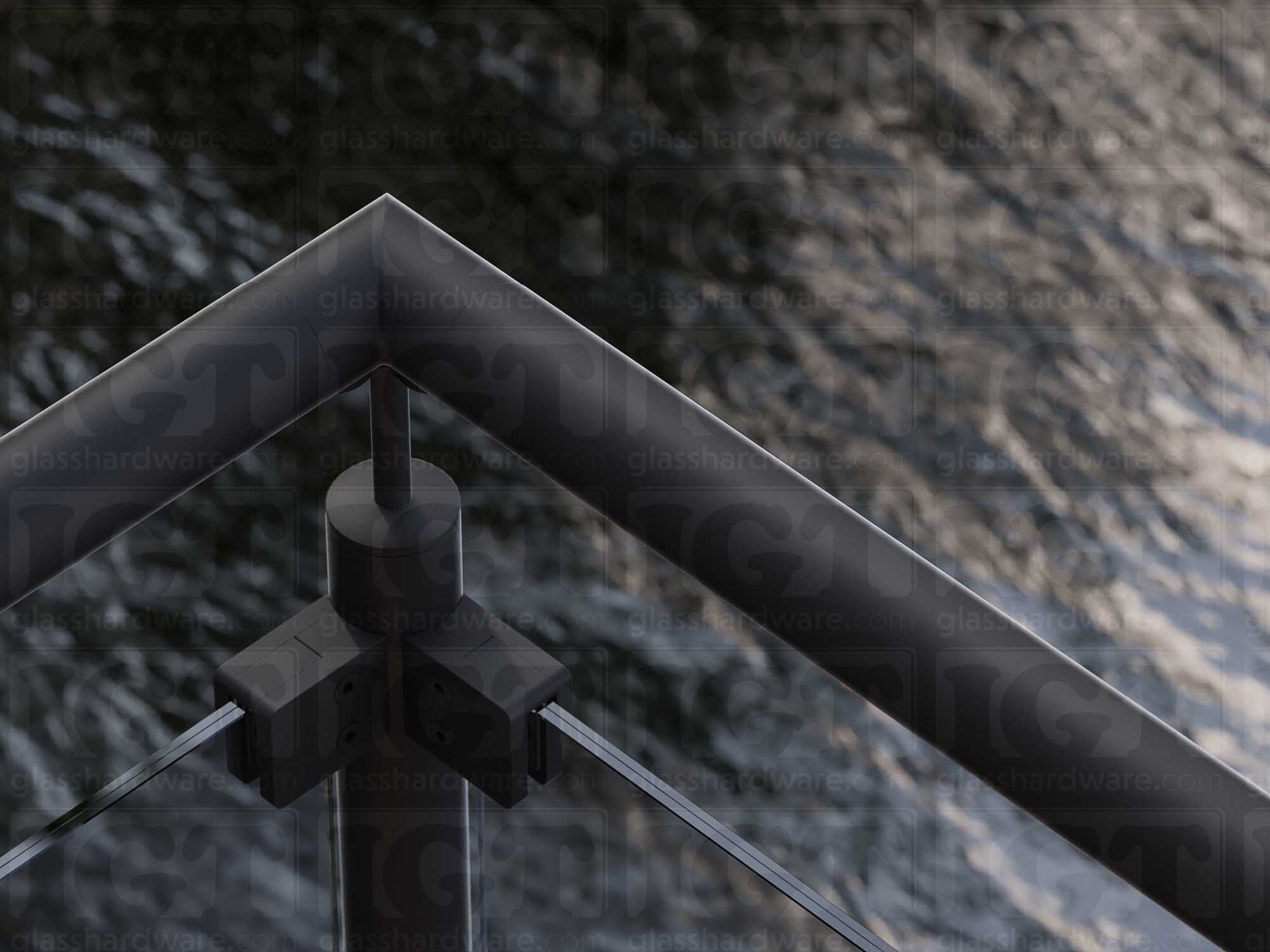 Round 90 Degree Elbow for Handrail - Matte Black - Image 5