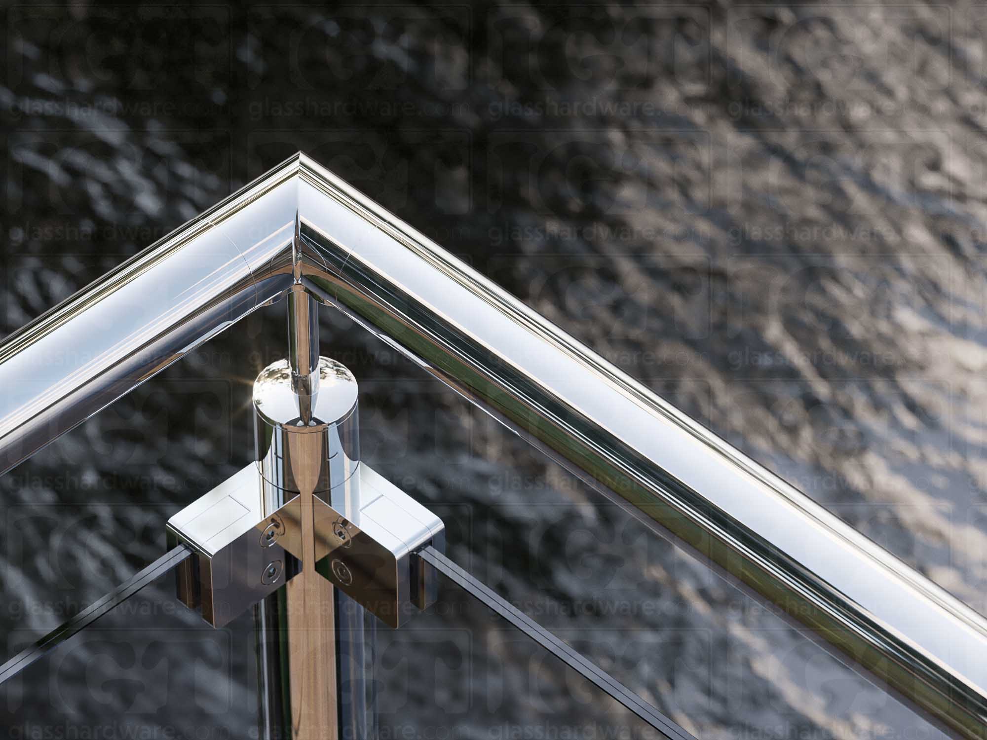 Round 90 Degree Elbow for Handrail - Polished Stainless - Image 5
