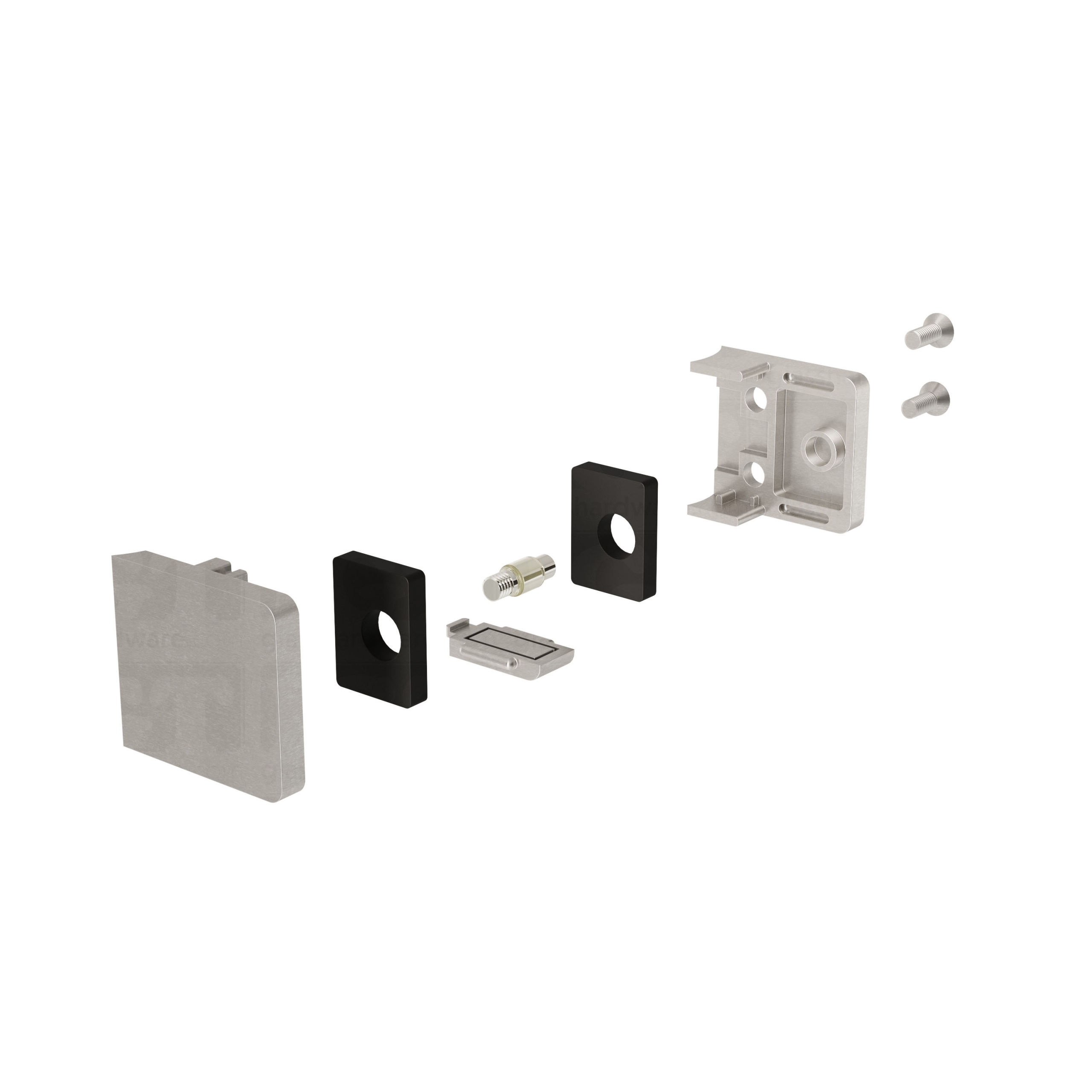 Glass Clamp for Round Post - Brushed Stainless - Image 6