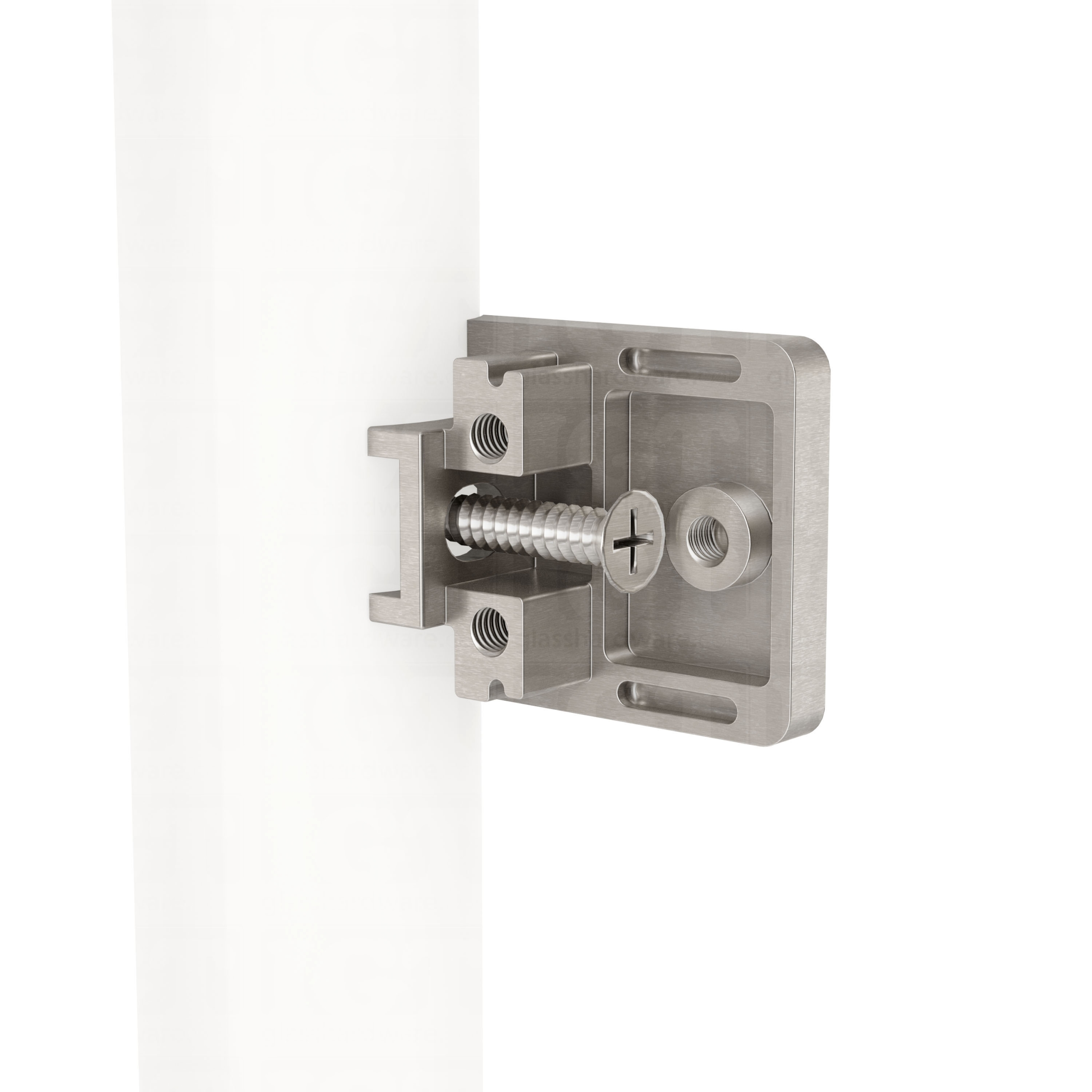 Glass Clamp for Round Post - Brushed Stainless - Image 7