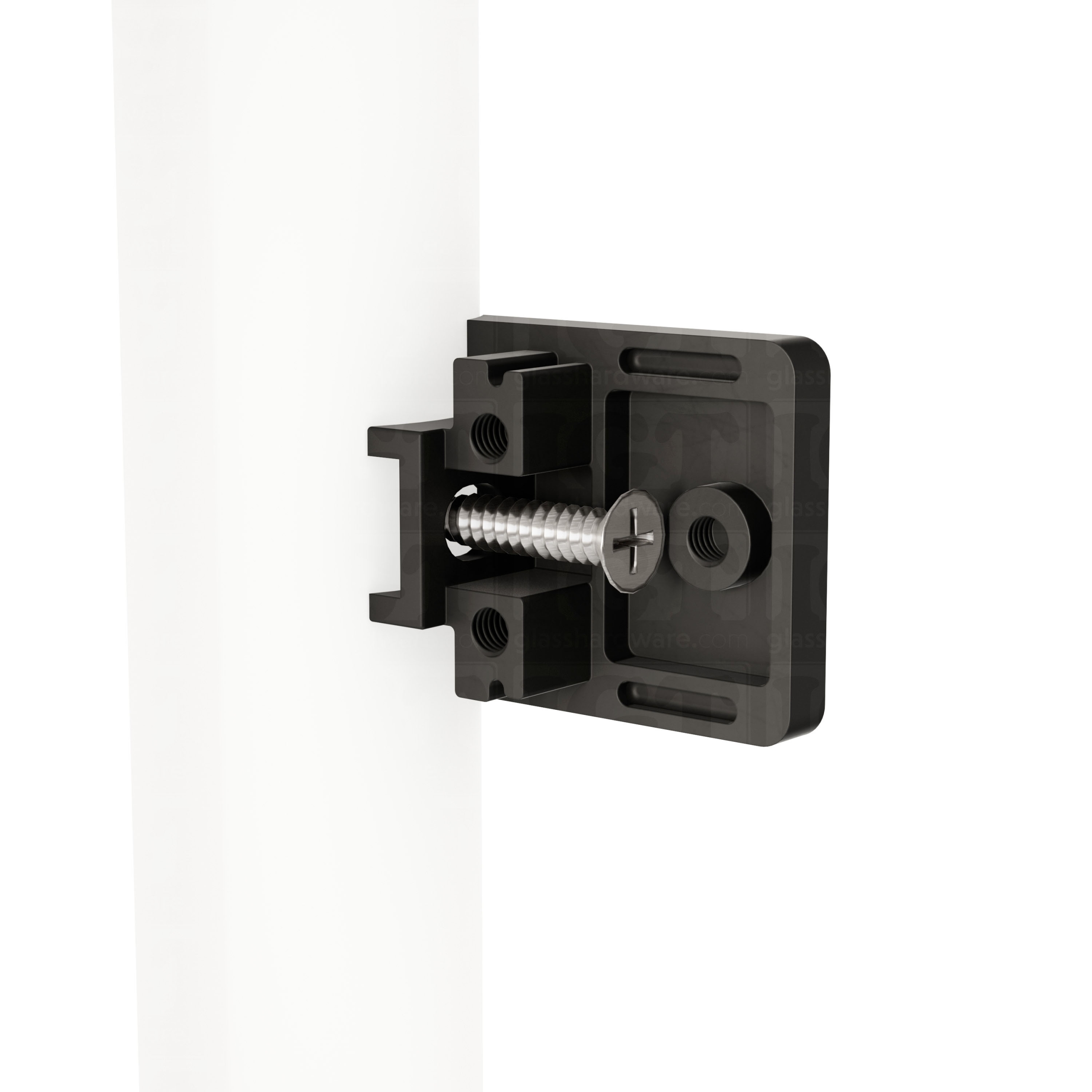 Glass Clamp for Round Post - Matte Black - Image 7