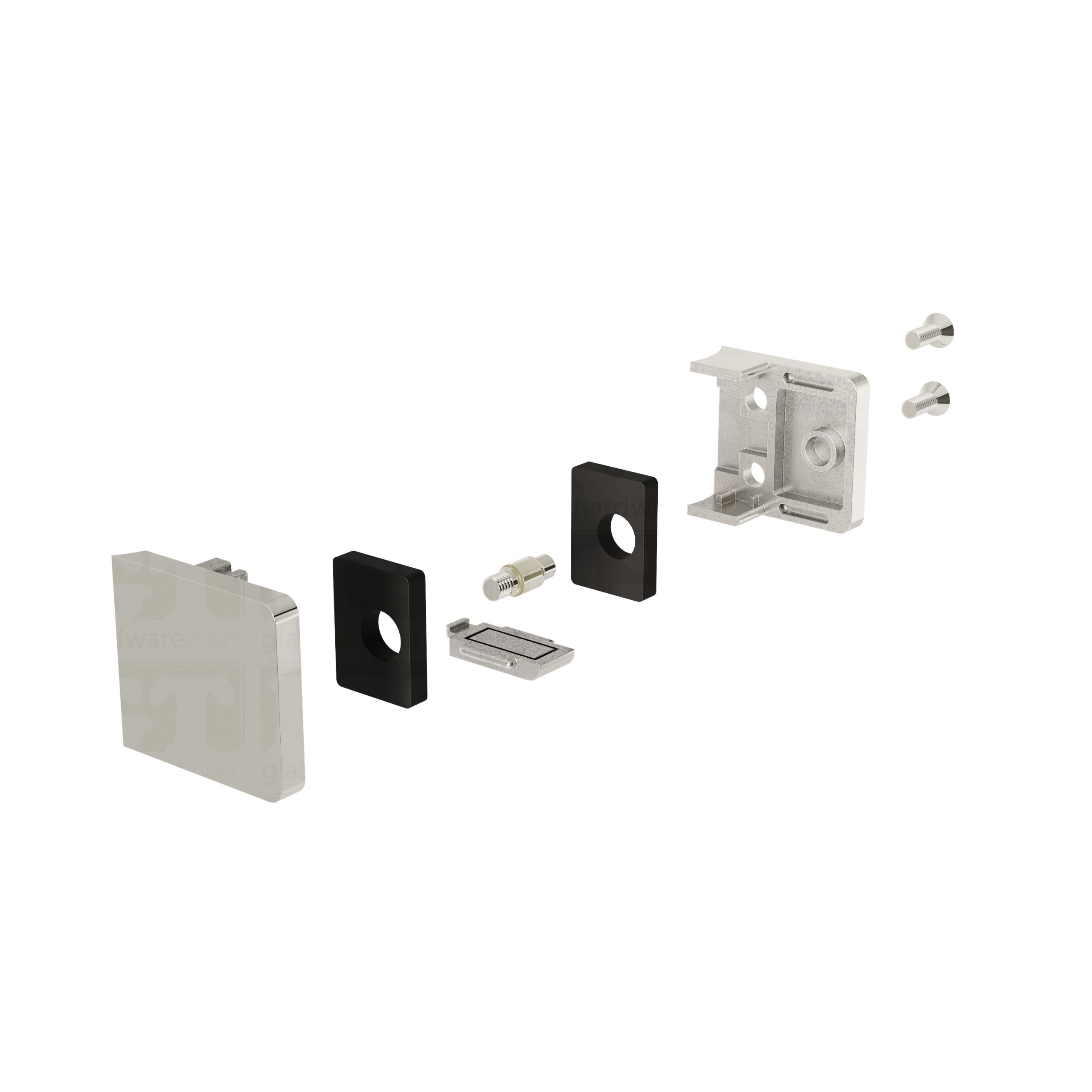 Glass Clamp for Round Post - Polished Stainless - Image 6