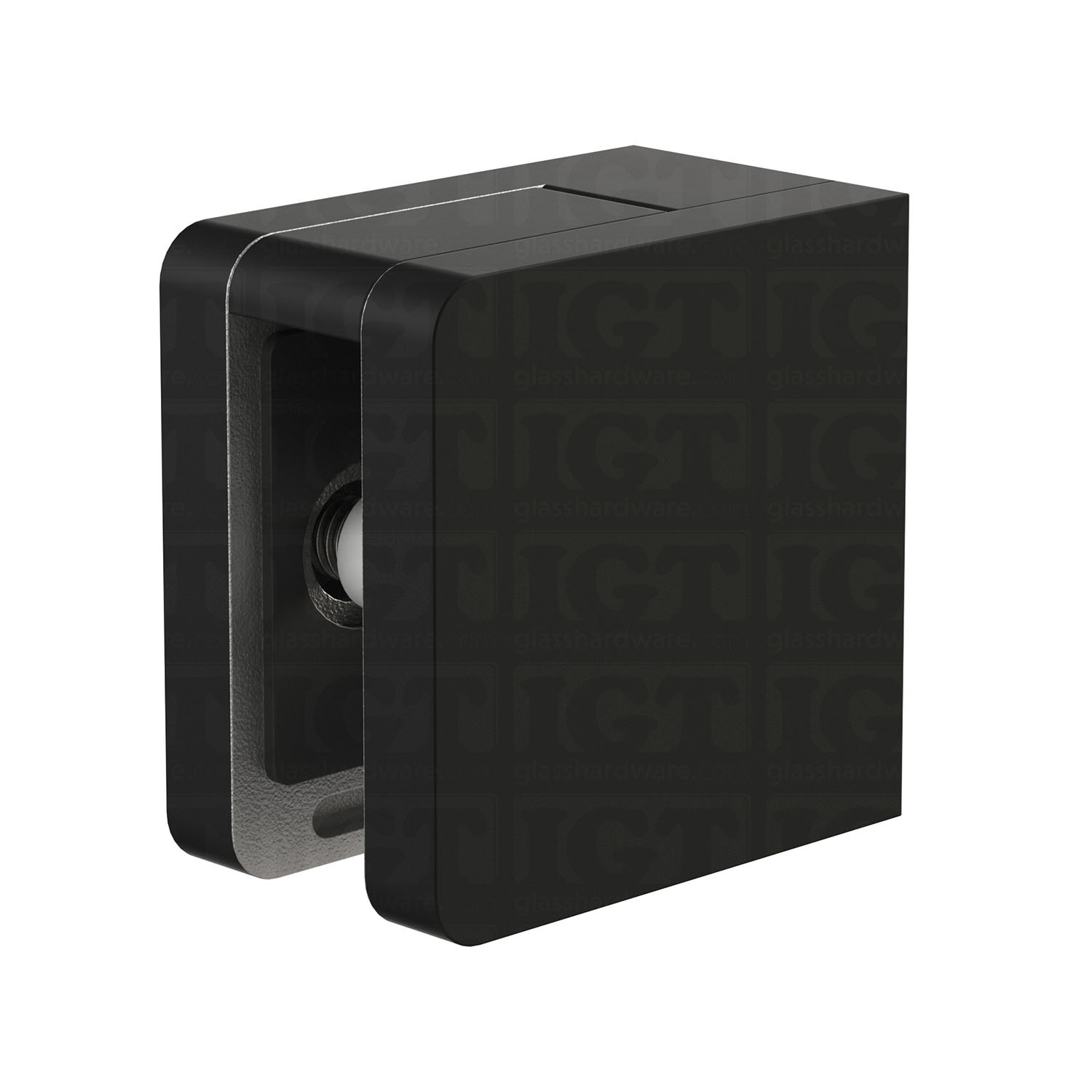 Glass Clamp for Square Post - Matte Black