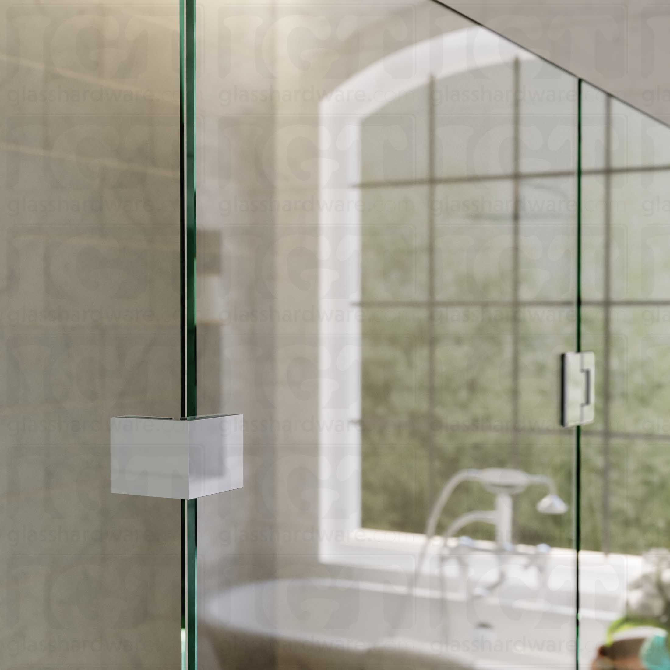Oversized Glass-to-Glass 90 Degree Square Edge Clamp - Chrome Polished - Image 6