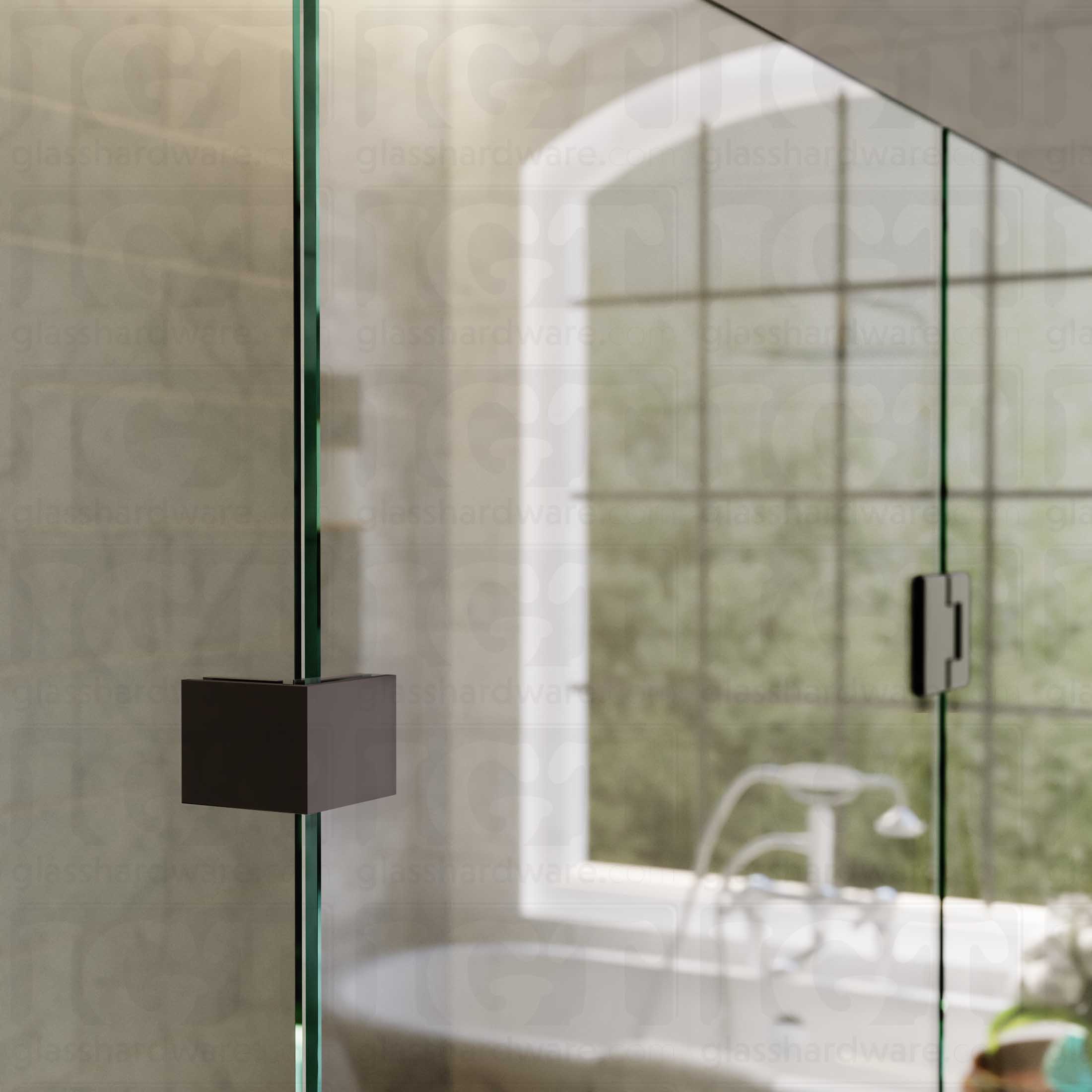 Oversized Glass-to-Glass 90 Degree Square Edge Clamp - Oil Rubbed Bronze - Image 6