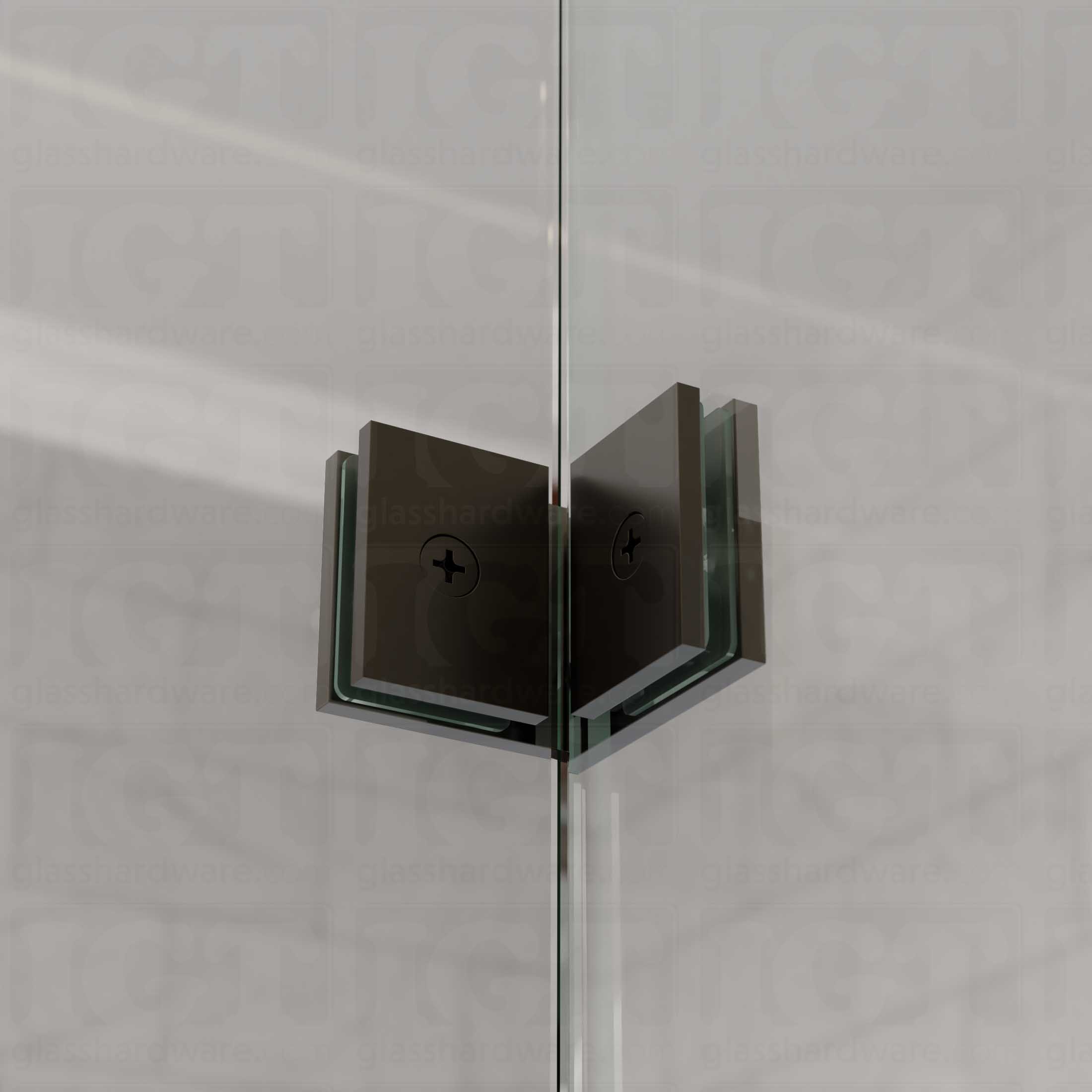Oversized Glass-to-Glass 90 Degree Square Edge Clamp - Oil Rubbed Bronze - Image 5