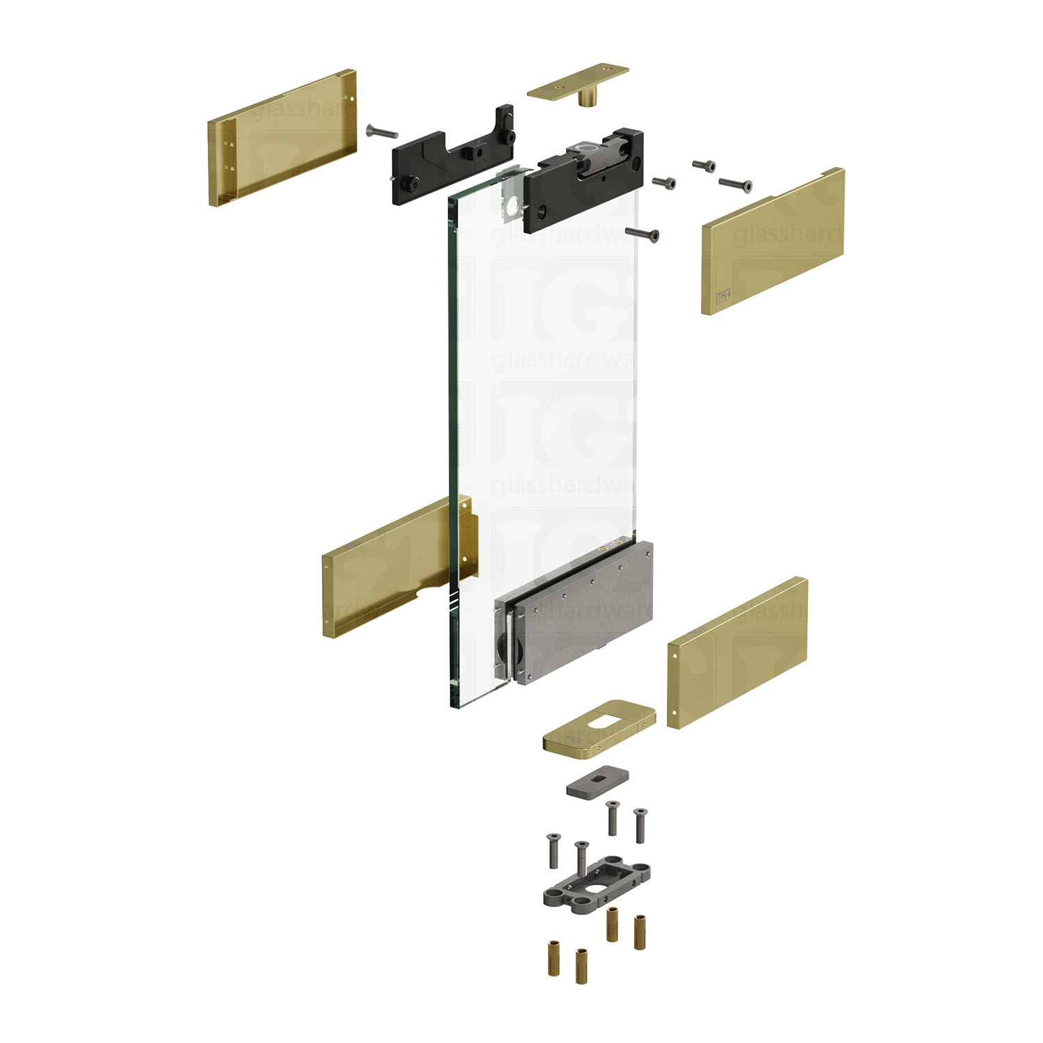 Hydraulic Patch Fitting Kit (Hold Open) - Gold Brushed - Image 6