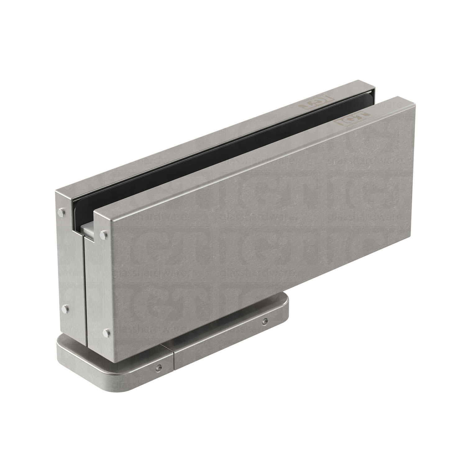 Bottom Hydraulic Patch  90º Hold Open - Brushed Stainless - Image 2