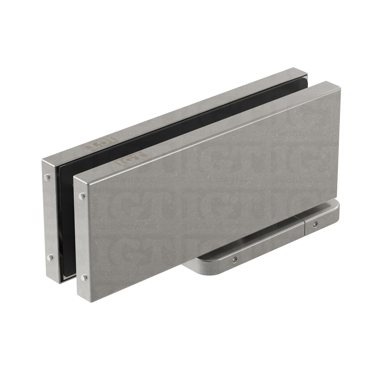 Bottom Hydraulic Patch  90º Hold Open - Brushed Stainless