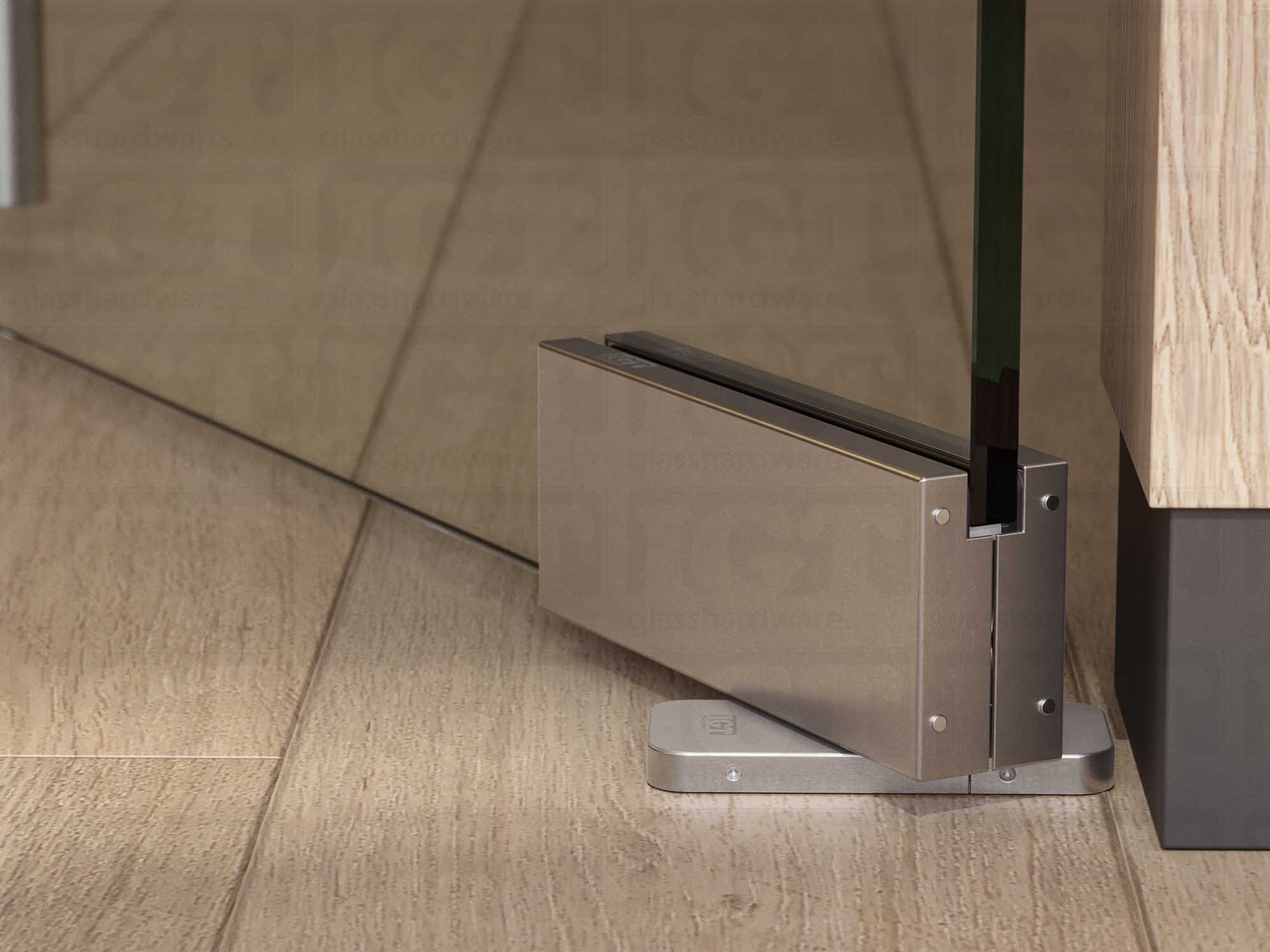 Bottom Hydraulic Patch  90º Hold Open - Brushed Stainless - Image 4