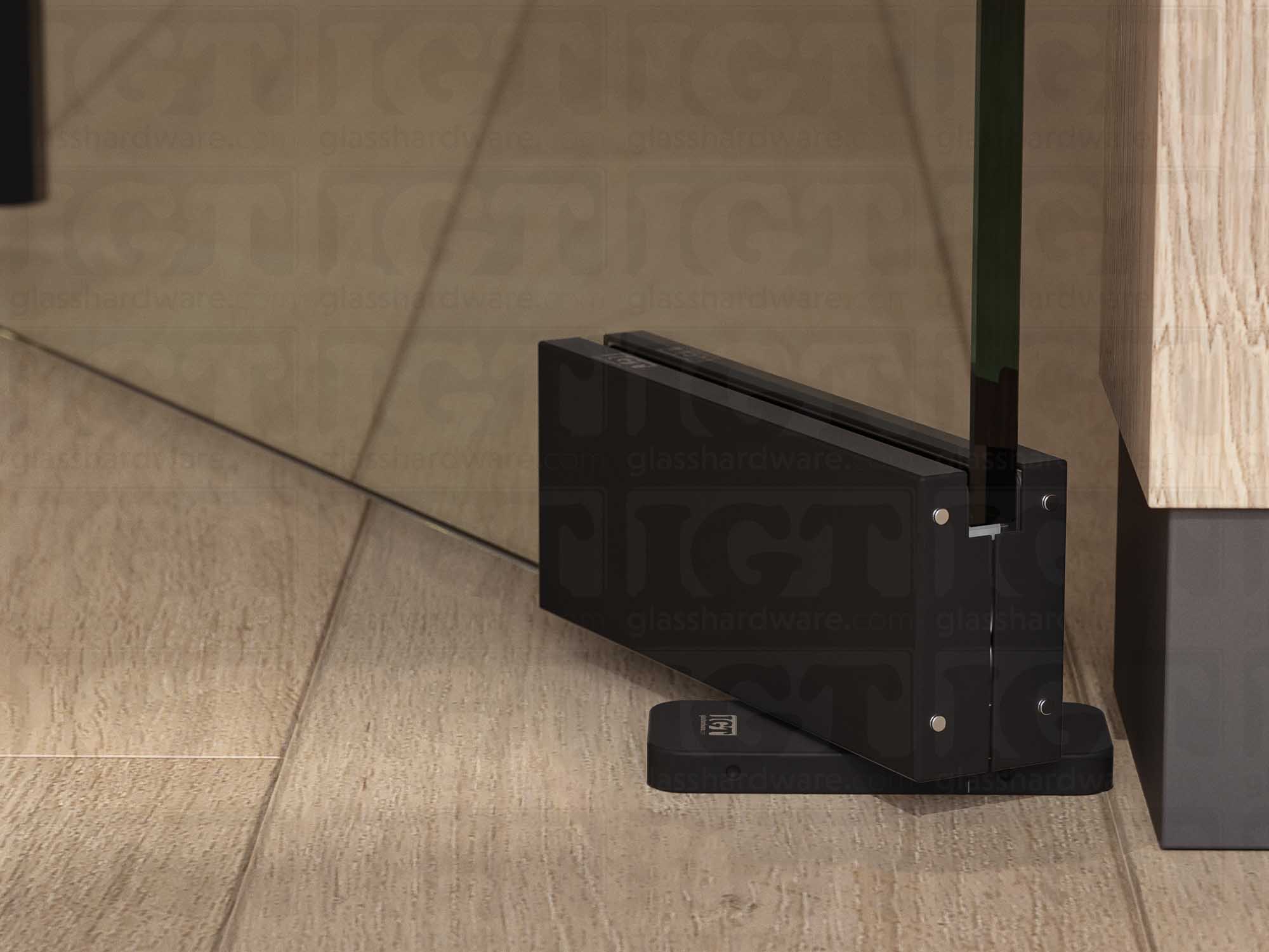 Bottom Hydraulic Patch 90º Hold Open - Matte Black - Image 4