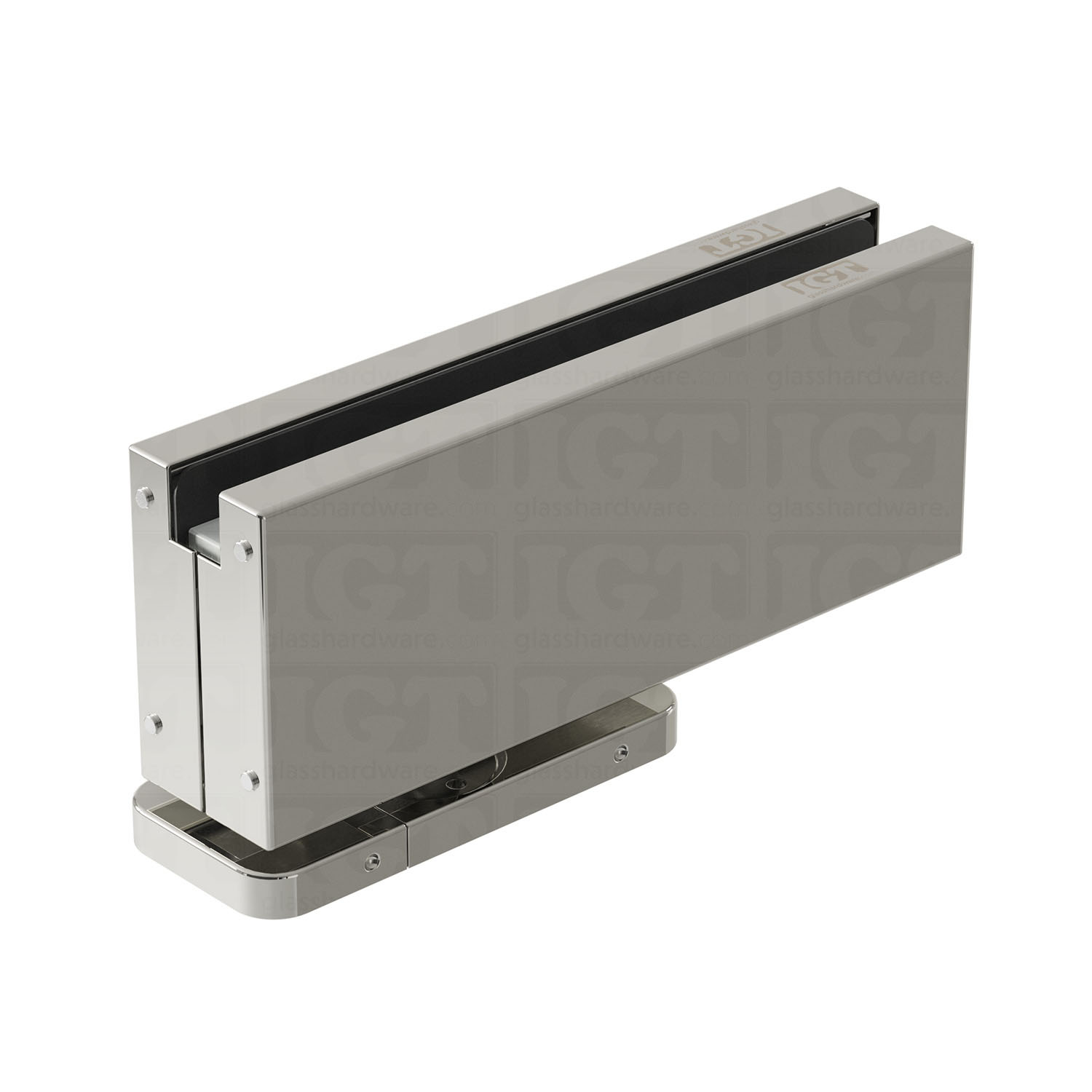 Bottom Hydraulic Patch  90º Hold Open - Polished Stainless - Image 2