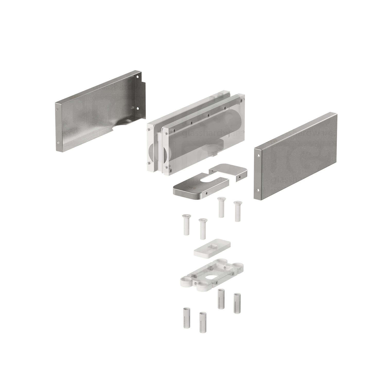 Replacement Covers for Bottom Hydraulic Patch Fitting - Brushed Stainless - Image 6