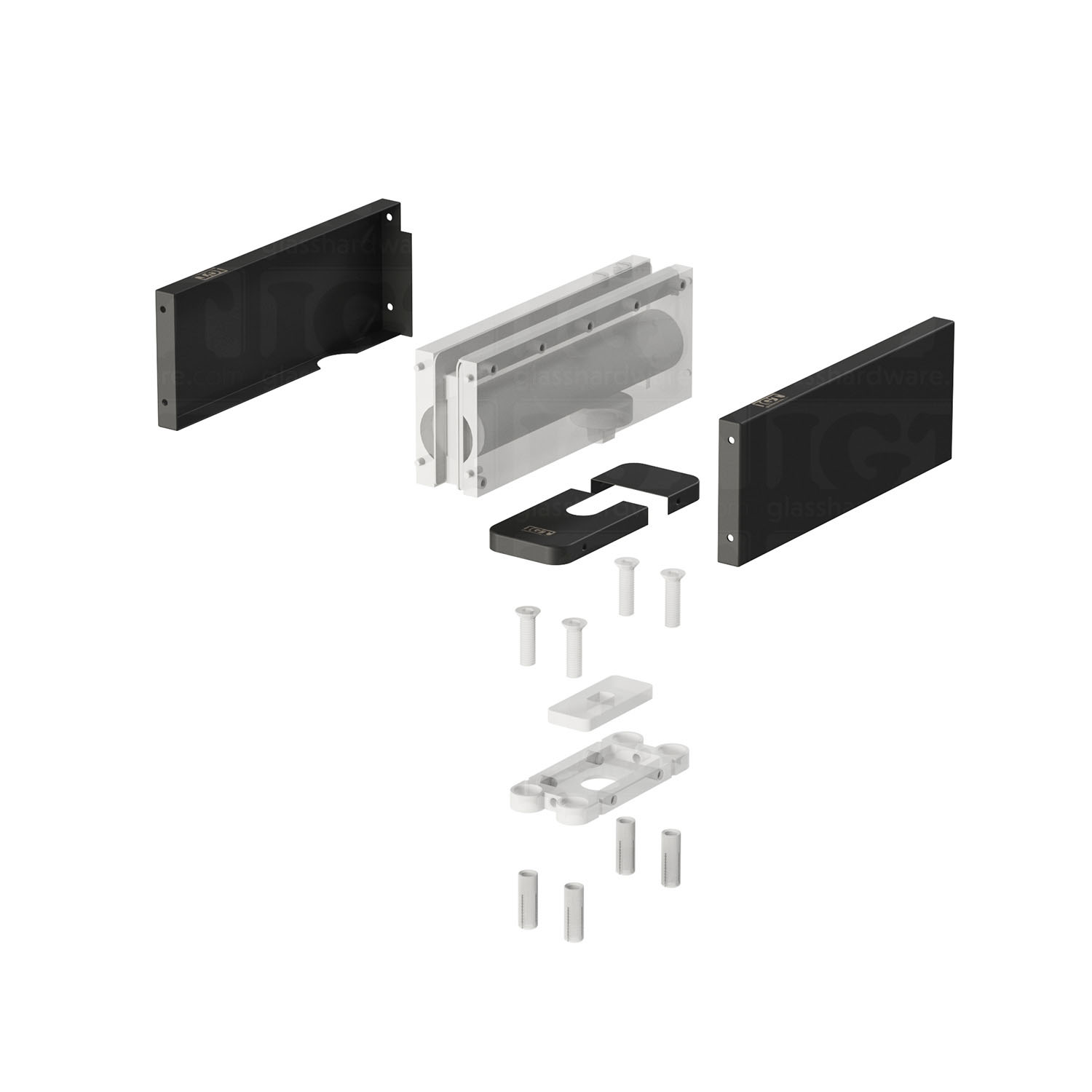 Replacement Covers for Bottom Hydraulic Patch Fitting - Matte Black - Image 6
