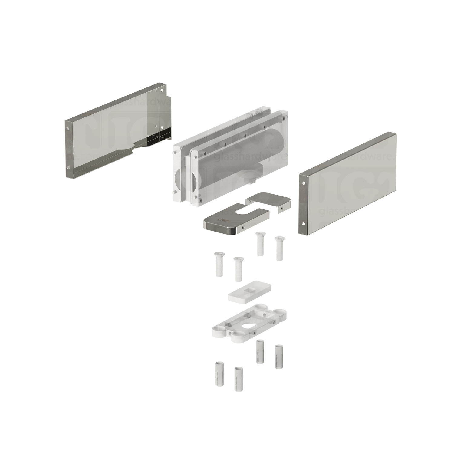 Replacement Covers for Bottom Hydraulic Patch Fitting - Polished Stainless - Image 6
