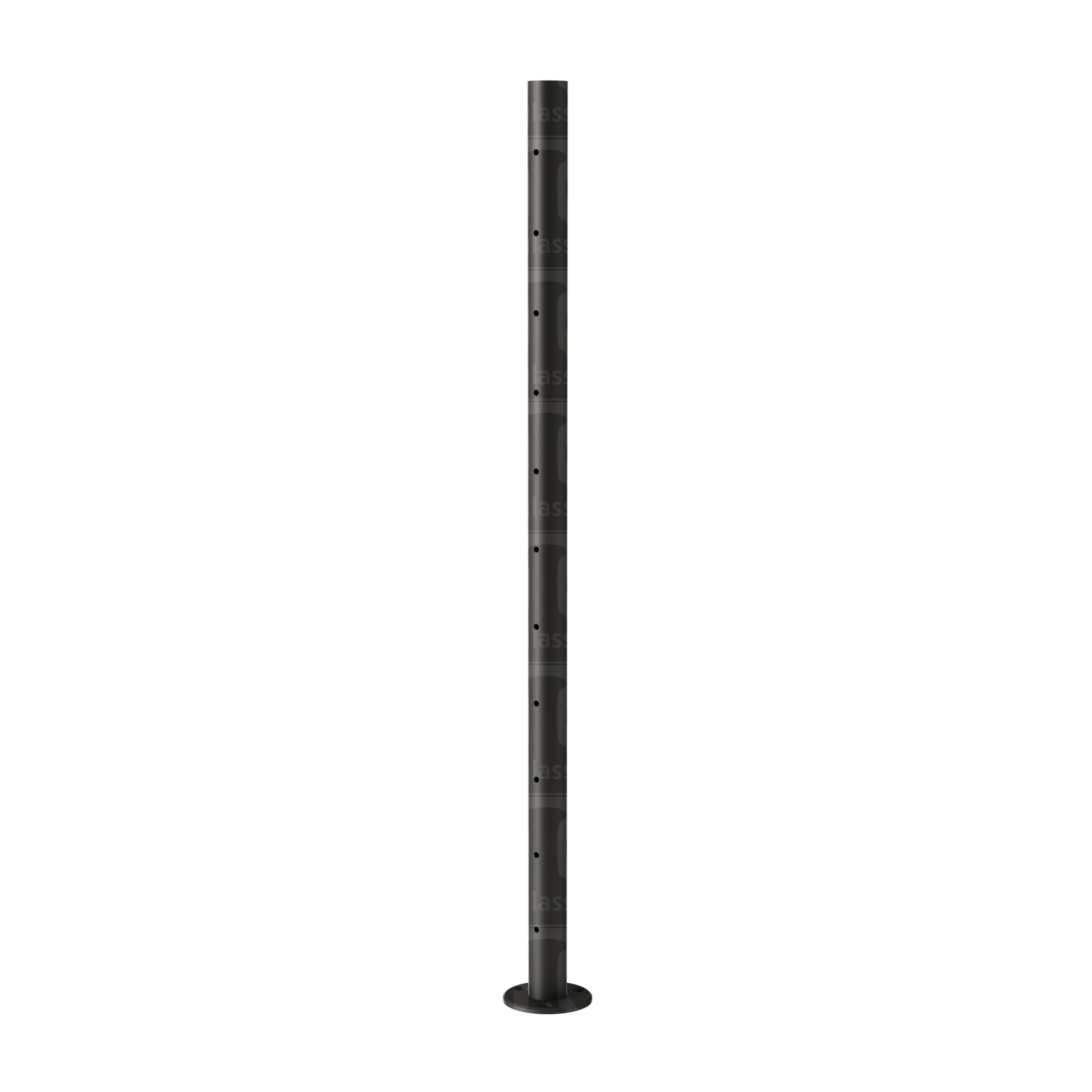 39 1/2″ Round Cable Railing Post - Matte Black
