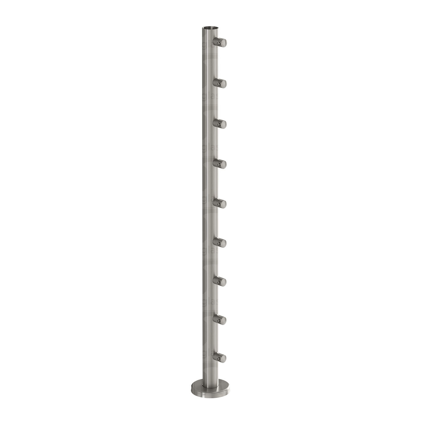 39 1/2” Round Rod Railing Post - Brushed Stainless